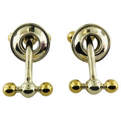 Tiffany & Co. Paloma Picasso Sterling Silver and 18 Karat Yellow Gold Cufflinks