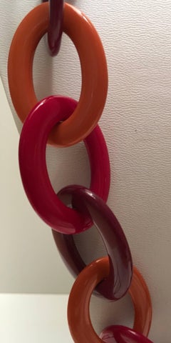 Tiffany & Co. Paloma Picasso  Sterling Silver and resin Chain Necklace RARE