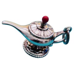 Tiffany & Co. Paloma Picasso Sterling Silver Genie Lamp Charm Pendant Italy