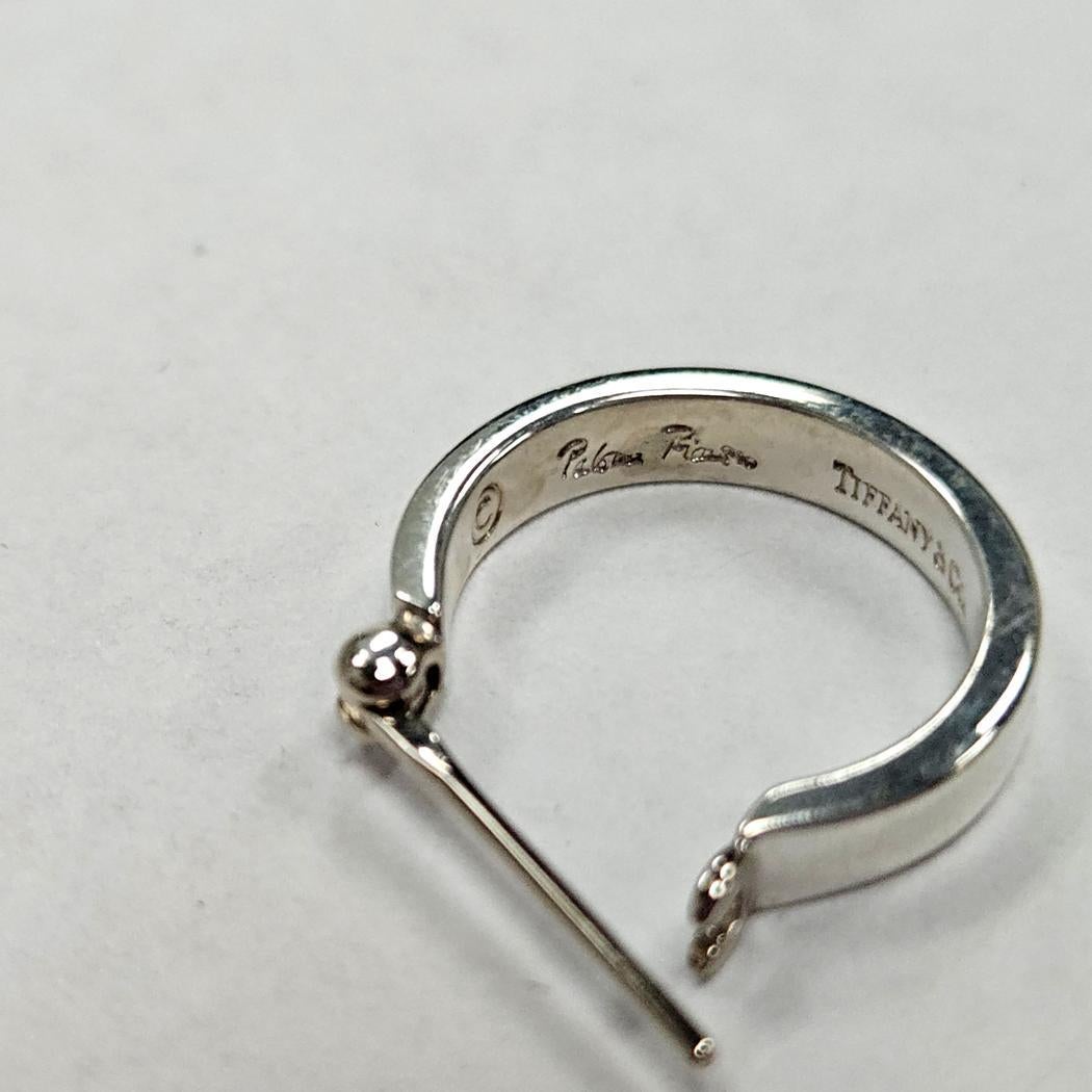 Donna Tiffany & Co. Orecchini a cerchio intrecciato in argento sterling Paloma Picasso in vendita