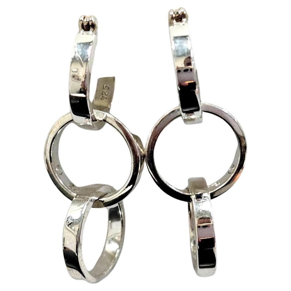 Tiffany & Co. Orecchini a cerchio intrecciato in argento sterling Paloma Picasso in vendita