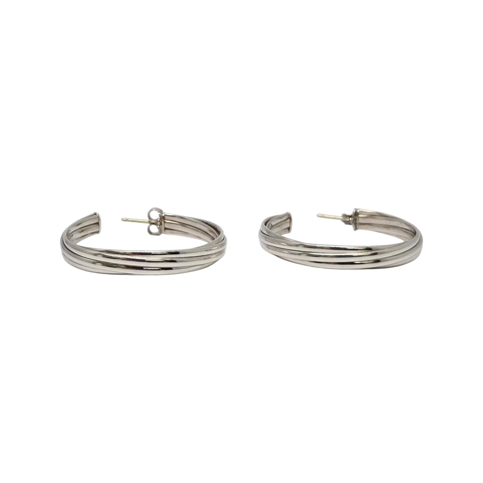Tiffany & Co Paloma Picasso Sterlingsilber Große Melody Hoops 38mm #20805, Tiffany & Co Damen im Angebot
