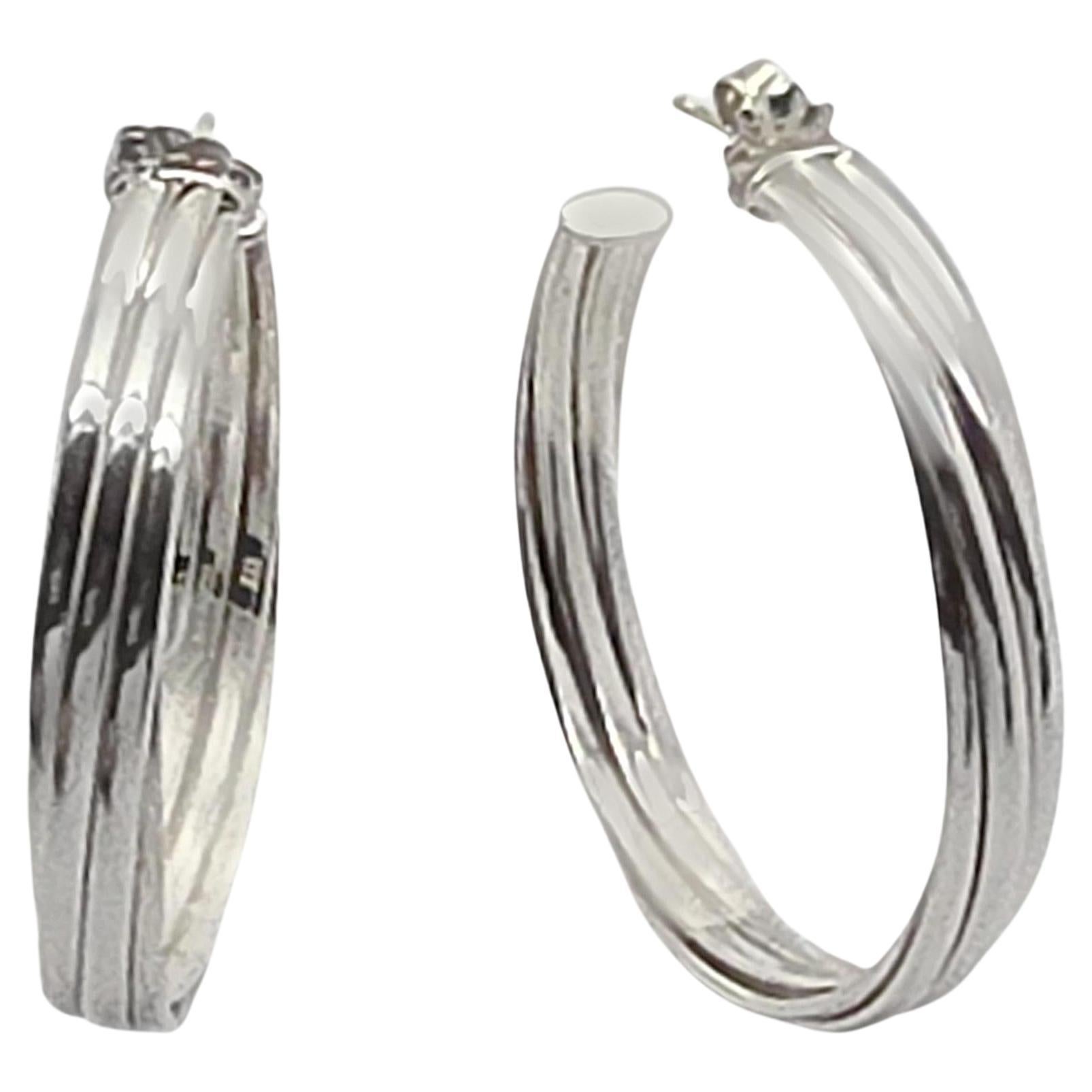 Tiffany & Co Paloma Picasso Sterlingsilber Große Melody Hoops 38mm #20805, Tiffany & Co im Angebot
