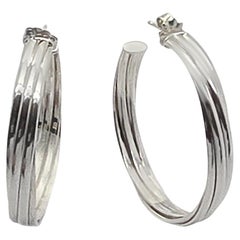 Tiffany & Co Paloma Picasso Aros Melody grandes de plata de ley 38 mm #20805