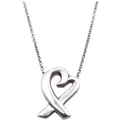 Tiffany & Co. Paloma Picasso Sterling Silver Loving Heart Necklace