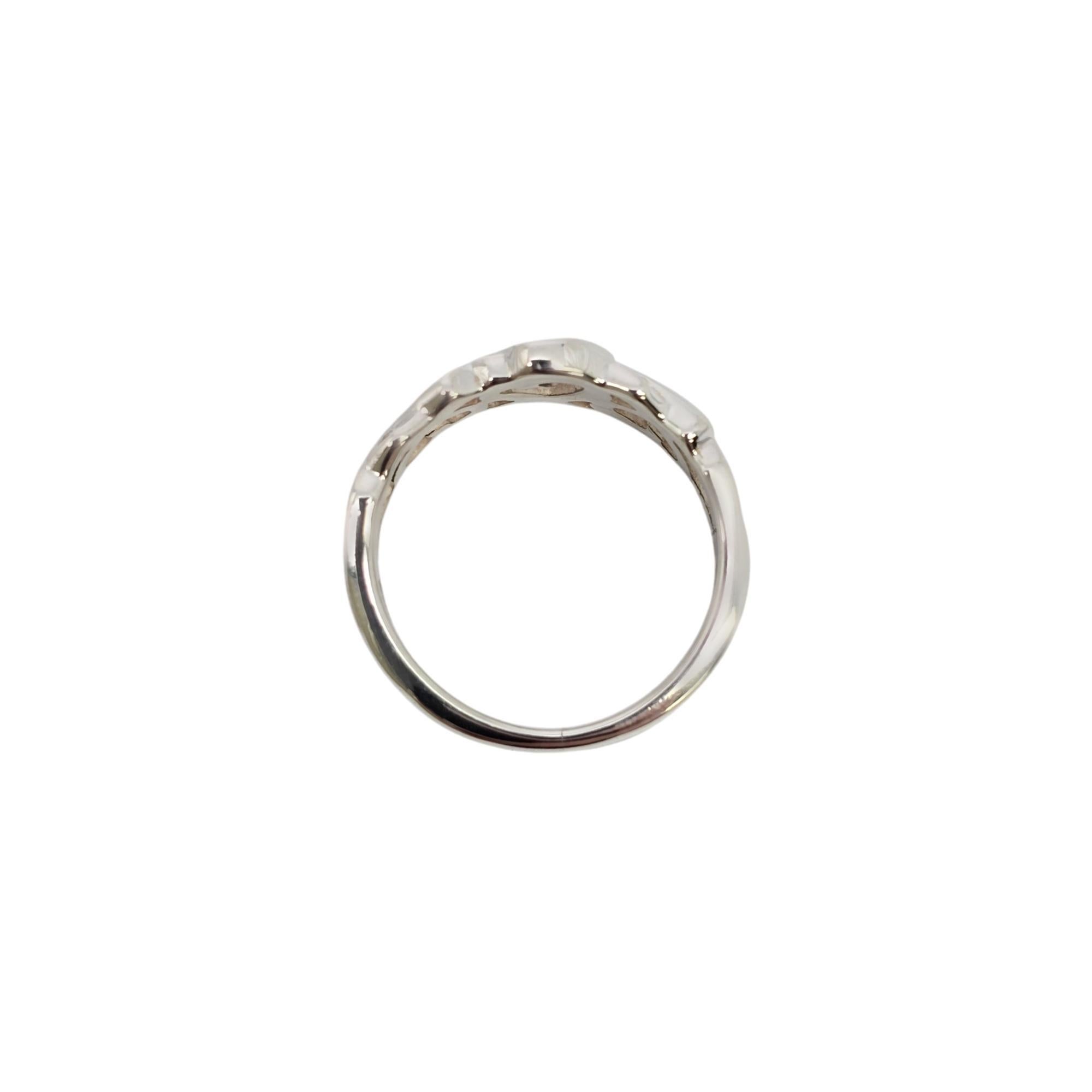 Tiffany & Co Paloma Picasso Sterling Silver Loving Hearts Band Ring Size 7 20802 For Sale 2