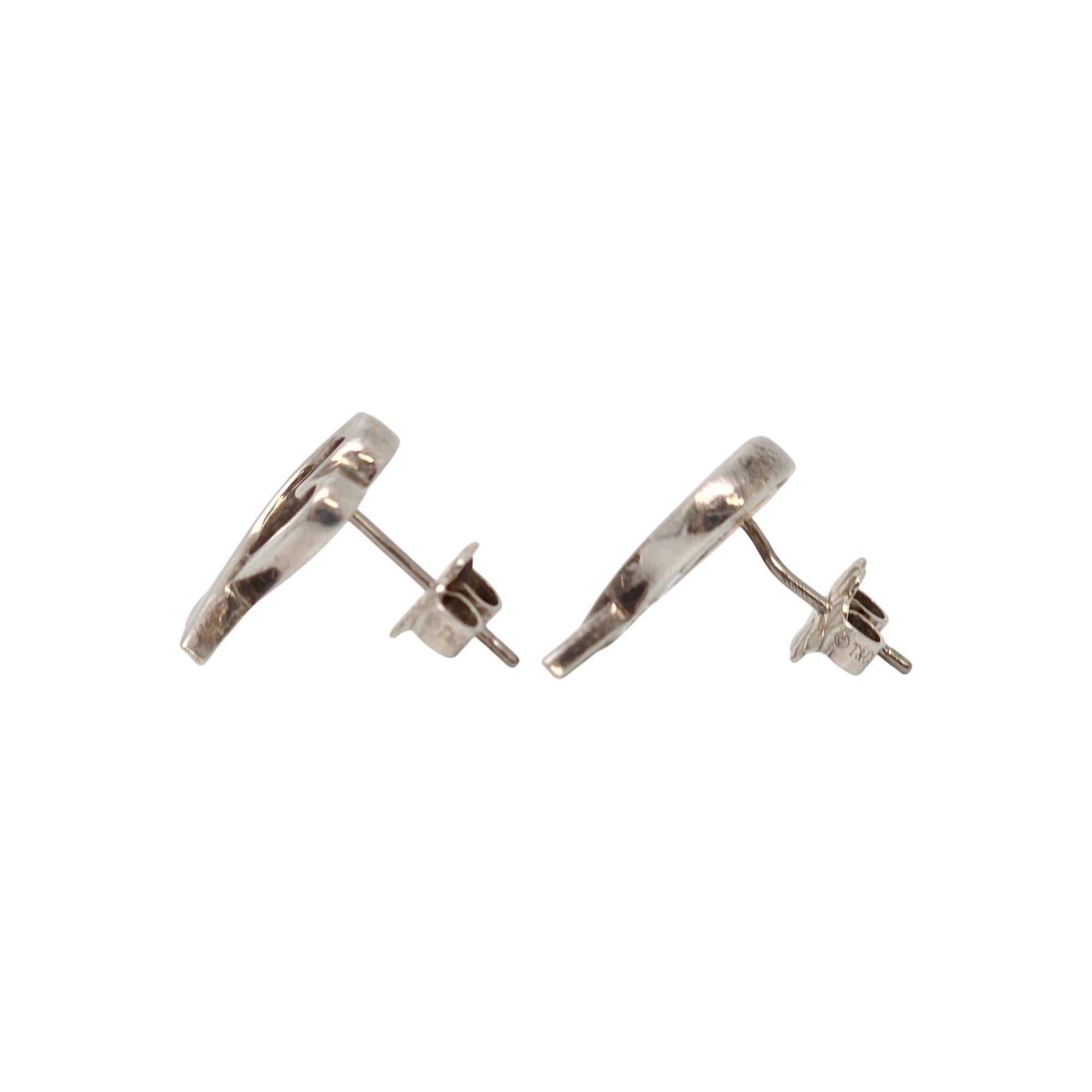 Tiffany & Co Paloma Picasso Sterlingsilber Loving Hearts Ohrringe #20806 im Zustand „Gut“ im Angebot in Washington Depot, CT