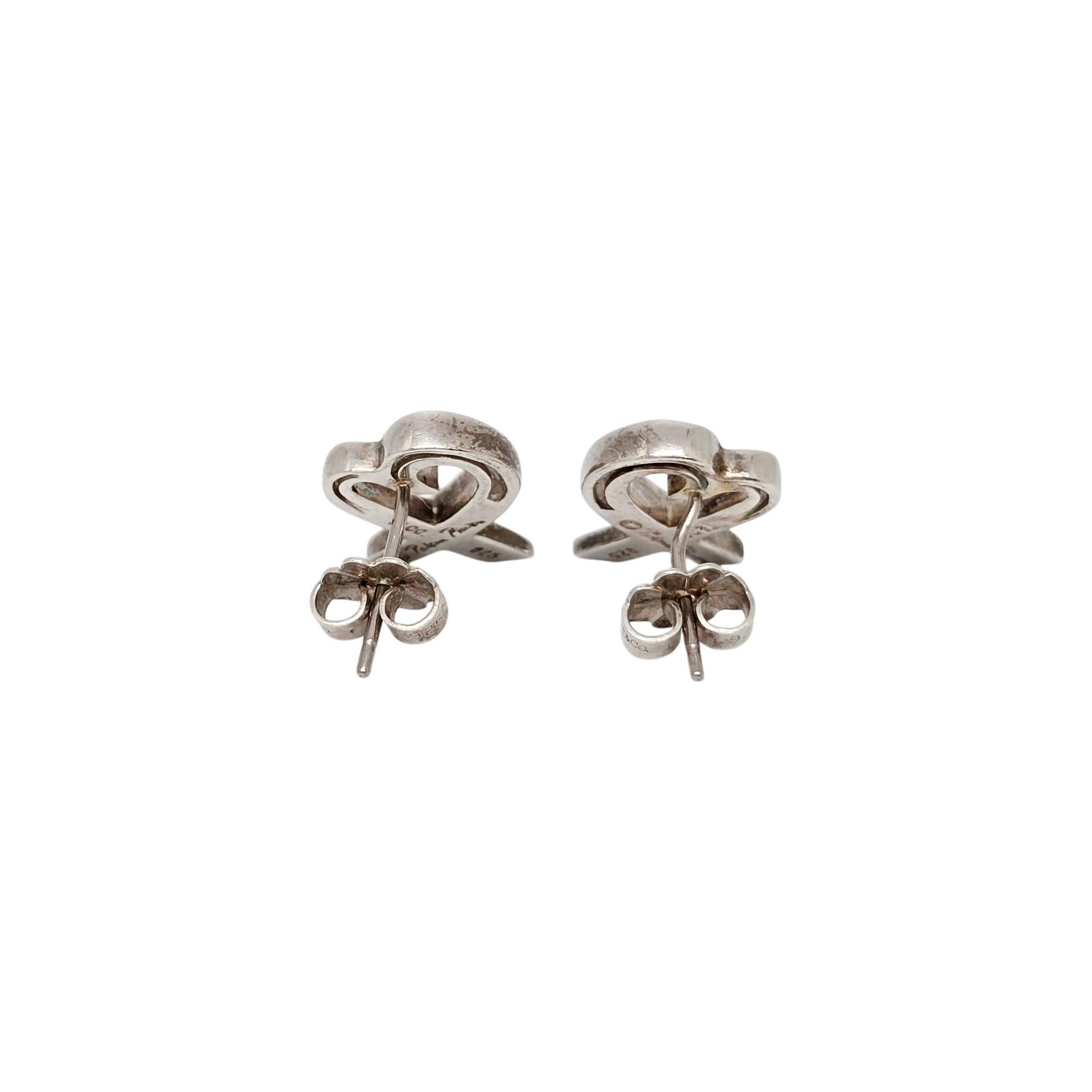Tiffany & Co Paloma Picasso Sterlingsilber Loving Hearts Ohrringe #20806 Damen im Angebot
