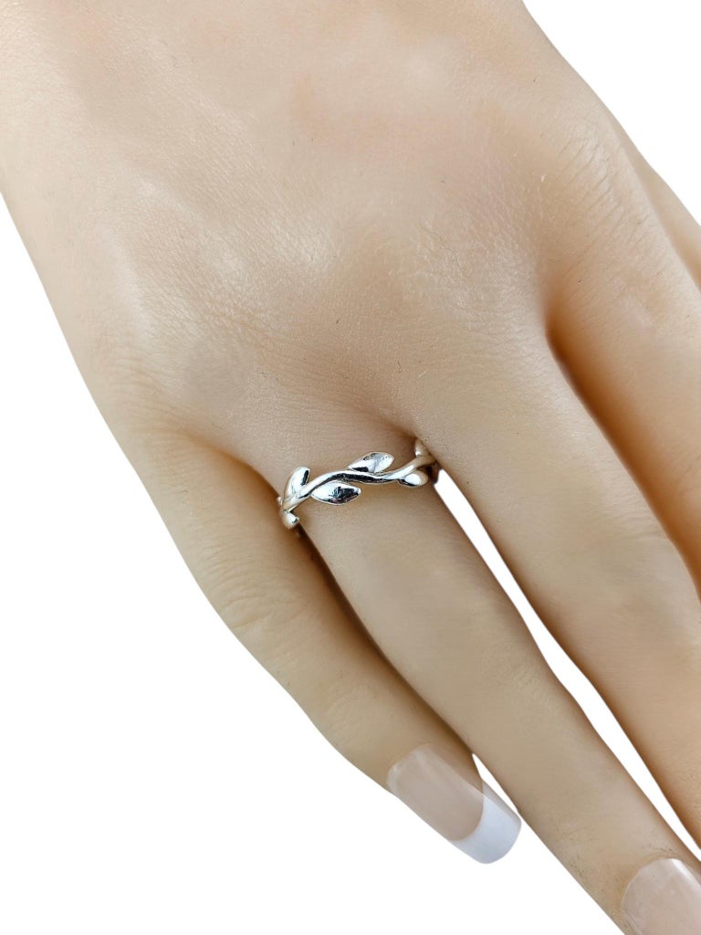 Tiffany and Co. Paloma Picasso Sterling Silver Olive Leaf Ring