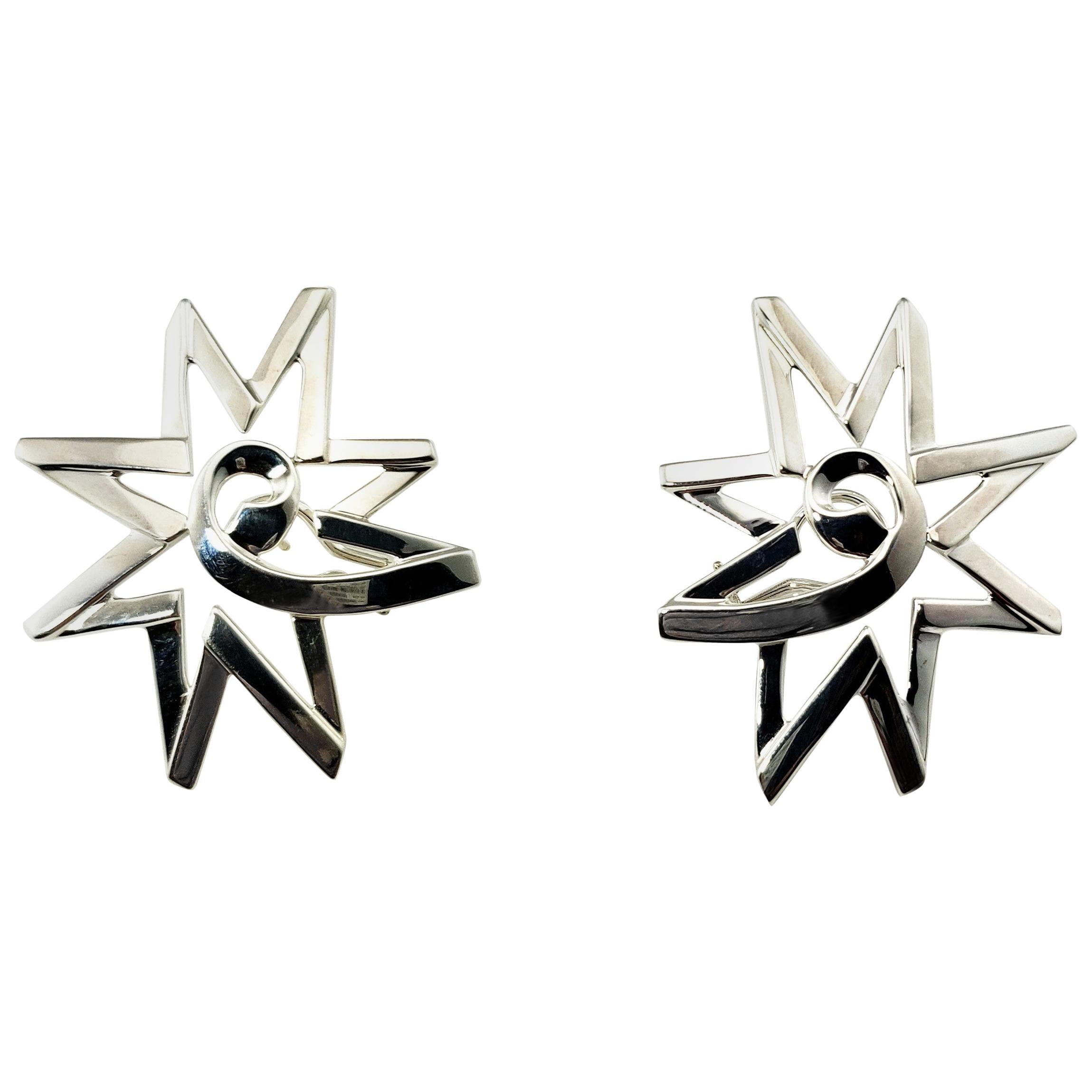 Tiffany & Co. Paloma Picasso Sterling Silver Starburst Earrings