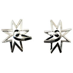 Tiffany & Co. Paloma Picasso Sterling Silver Starburst Earrings