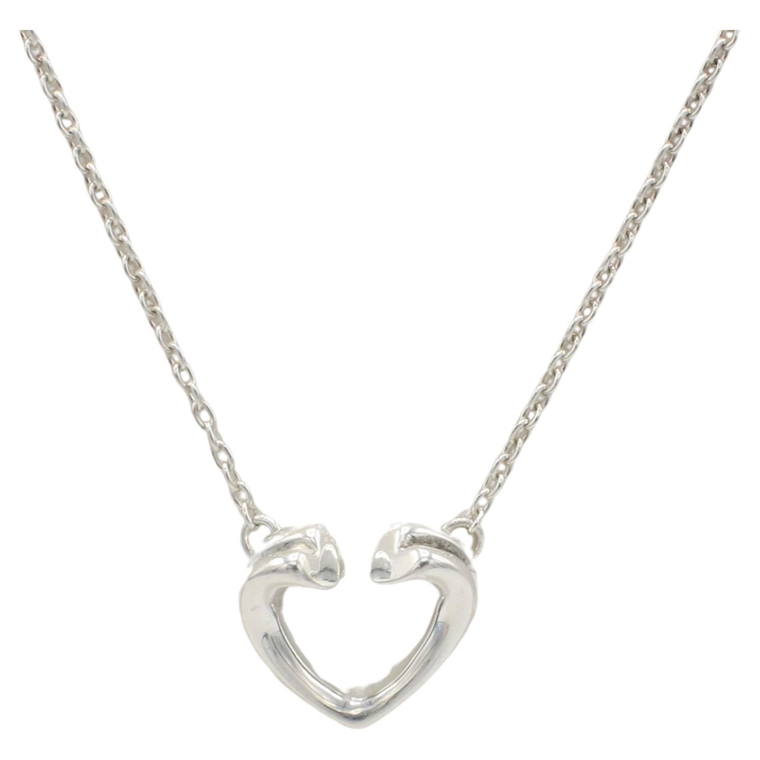 Tiffany & Co. Paloma Picasso Sterling Silver Tenderness Heart Pendant Necklace 
Metal: Stelring silver 925
Weight: 1.93 grams
Heart: 9 x 10mm
Chain: 16 inches
Signed: T&Co. 925 Paloma Picasso 