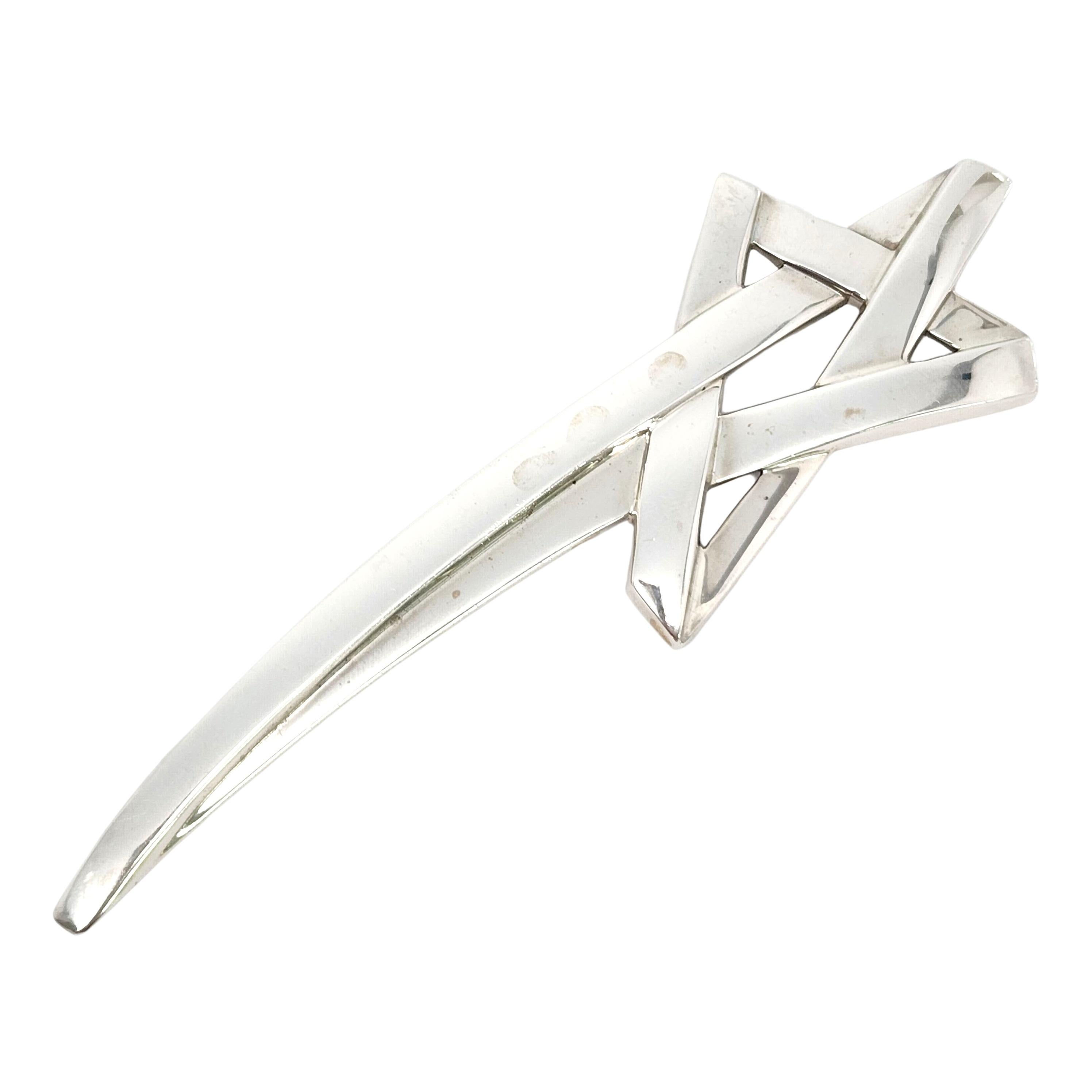 Tiffany & Co Paloma Picasso Sterling Silver XL Shooting Star Pin 1