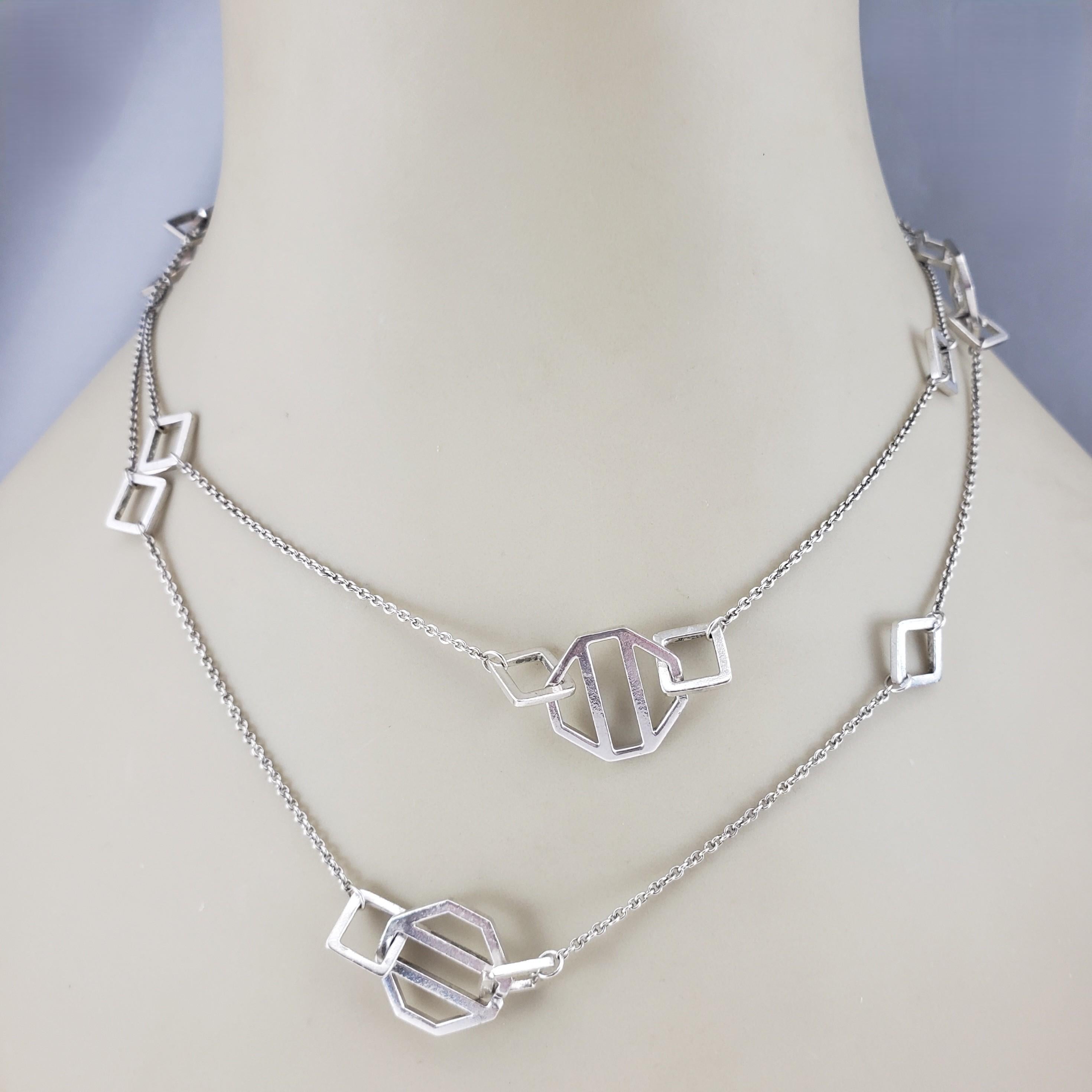 Tiffany & Co. Paloma Picasso Sterling Silver Zellige Necklace with Box#22958 For Sale 1