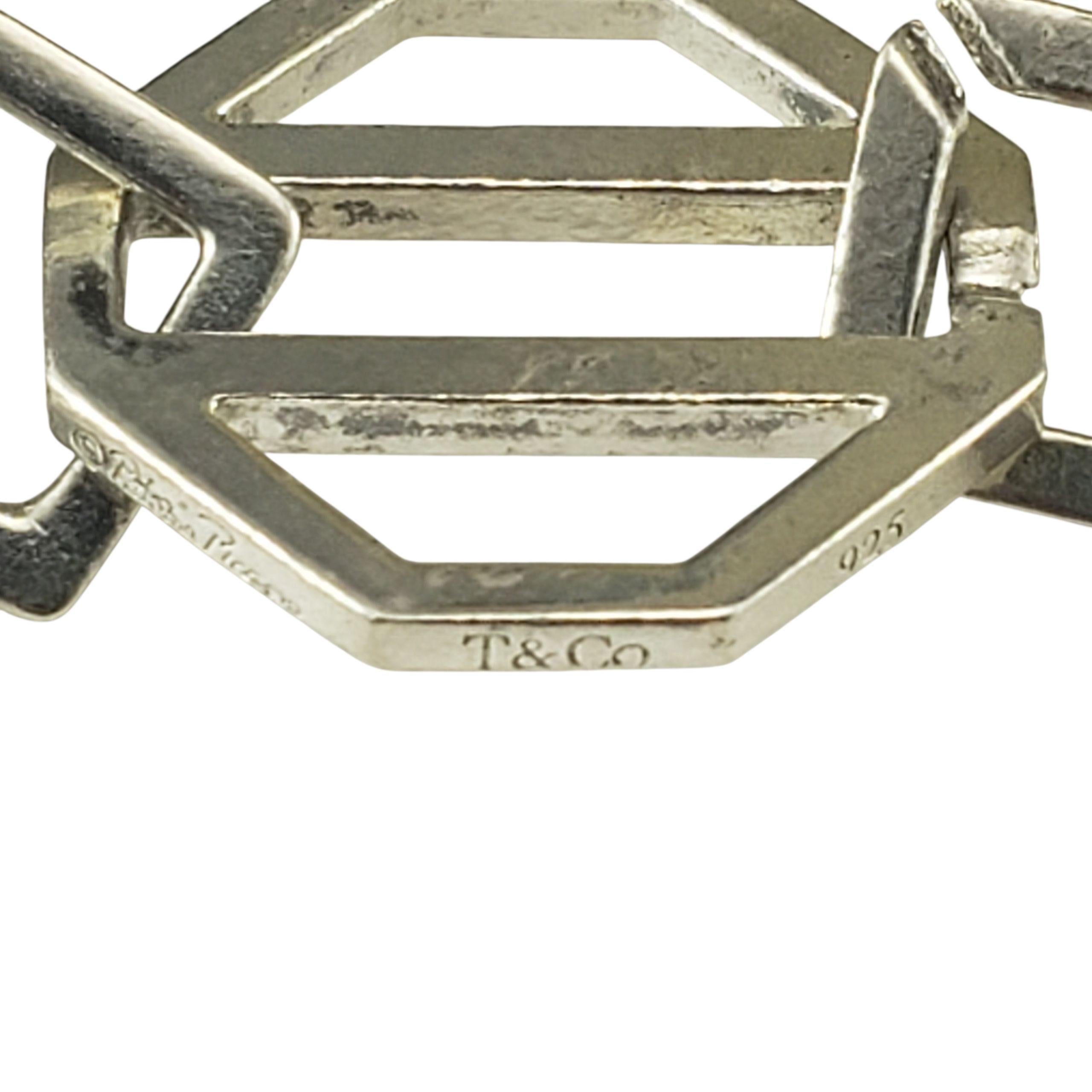 Tiffany & Co. Paloma Picasso Sterling Silver Zellige Necklace with Box#22958 For Sale 2