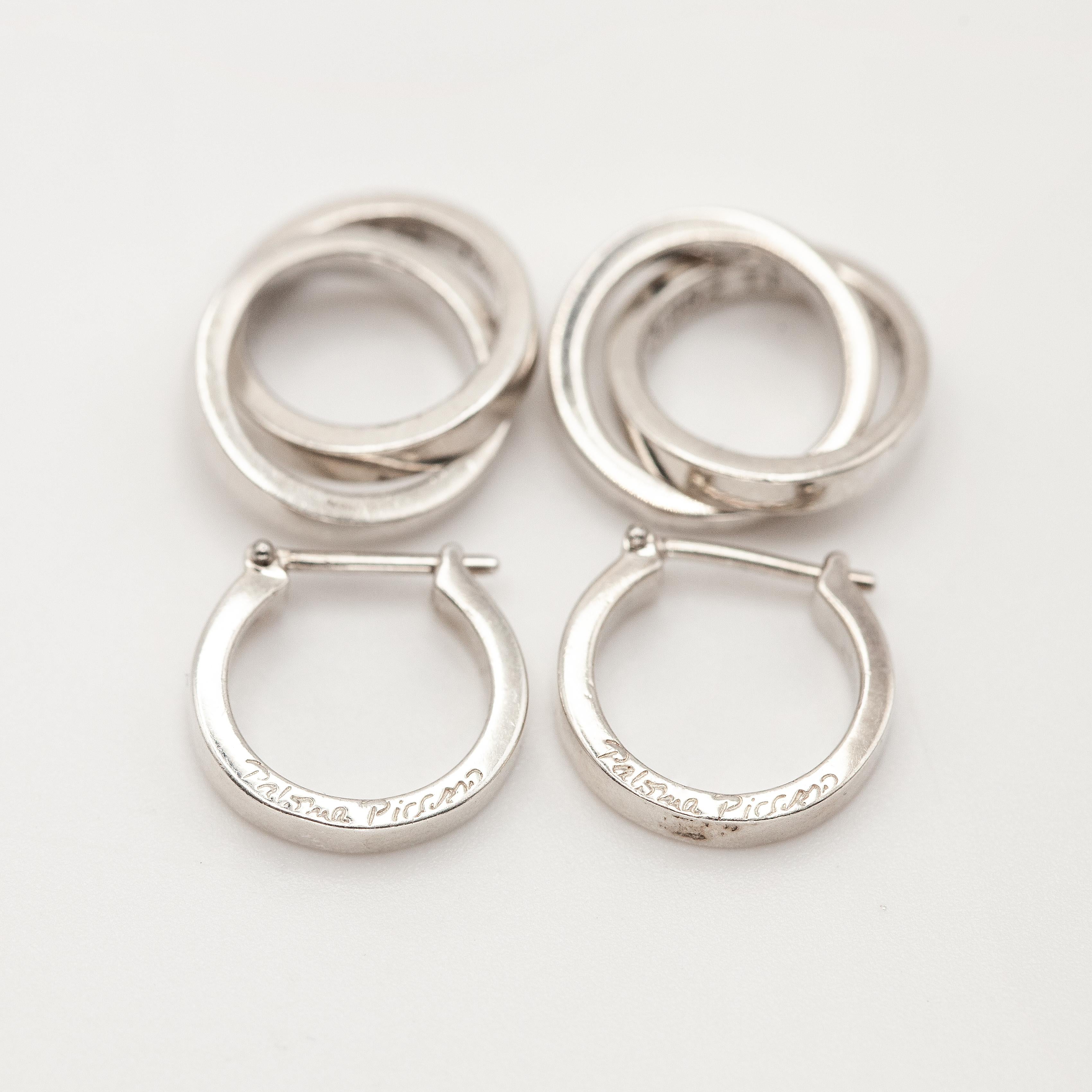 Tiffany & Co. Paloma Picasso - Orecchini a goccia con triplo cerchio in sterling in vendita 8