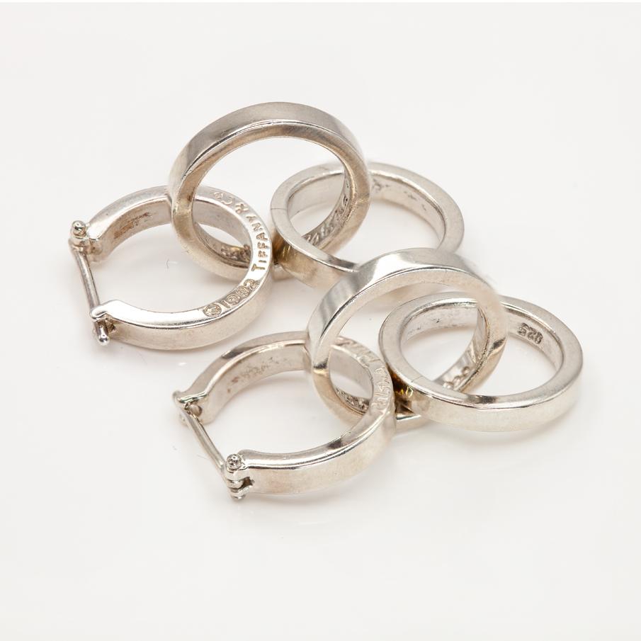 Tiffany & Co. Paloma Picasso - Orecchini a goccia con triplo cerchio in sterling in vendita 9