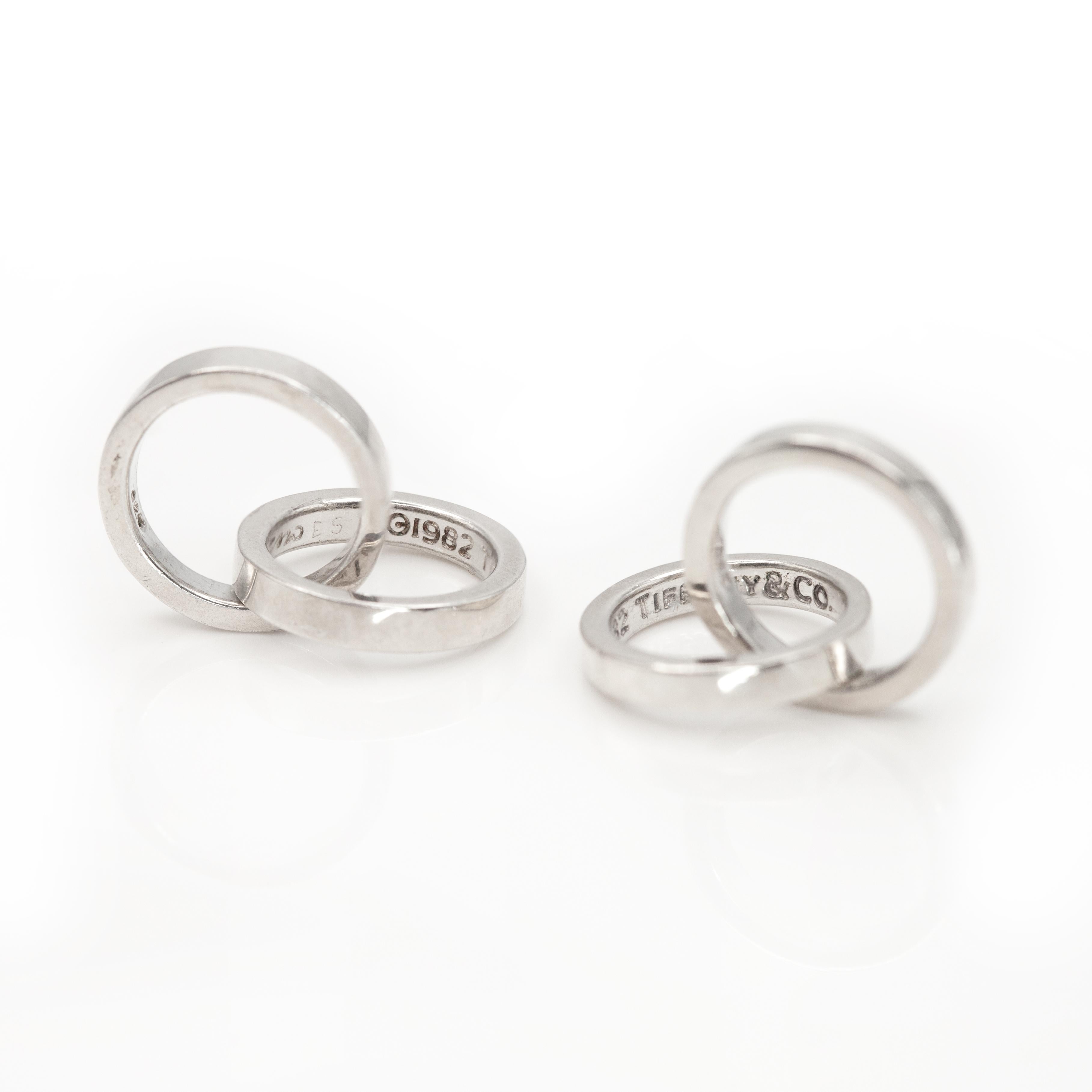 Tiffany & Co. Paloma Picasso - Orecchini a goccia con triplo cerchio in sterling In condizioni ottime in vendita a New York, NY