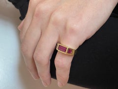 Tiffany & Co Paloma Picasso Studio Geometric Ring 18Kt Gold 4.34 Cts Tourmalines