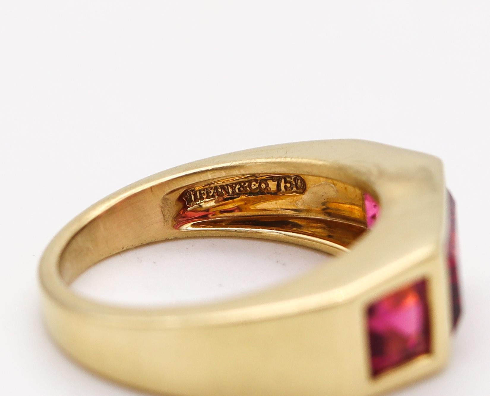 Tiffany & Co Paloma Picasso Studio Geometric Ring 18Kt Gold 4.34 Cts Tourmalines 2