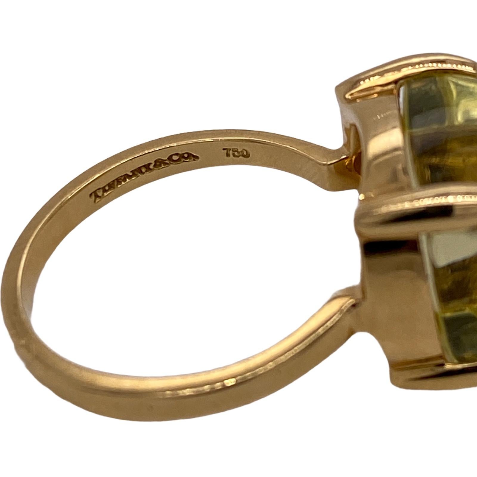 Modern Tiffany & Co. Paloma Picasso Sugar Stack Citrine 18 Karat Yellow Gold Ring