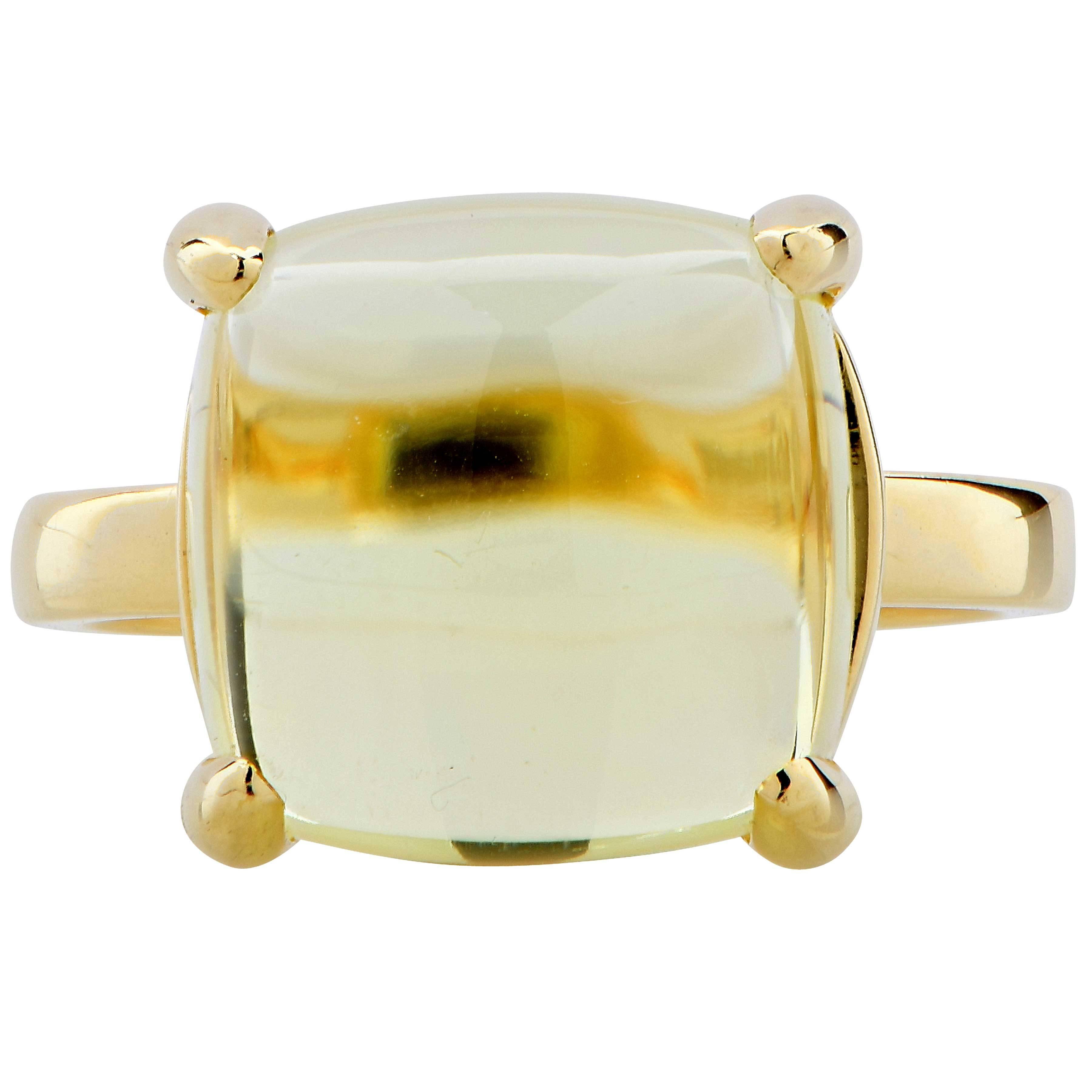 Modern Tiffany & Co. Paloma Picasso Sugar Stacks Citrine 18 Karat Yellow Gold Ring