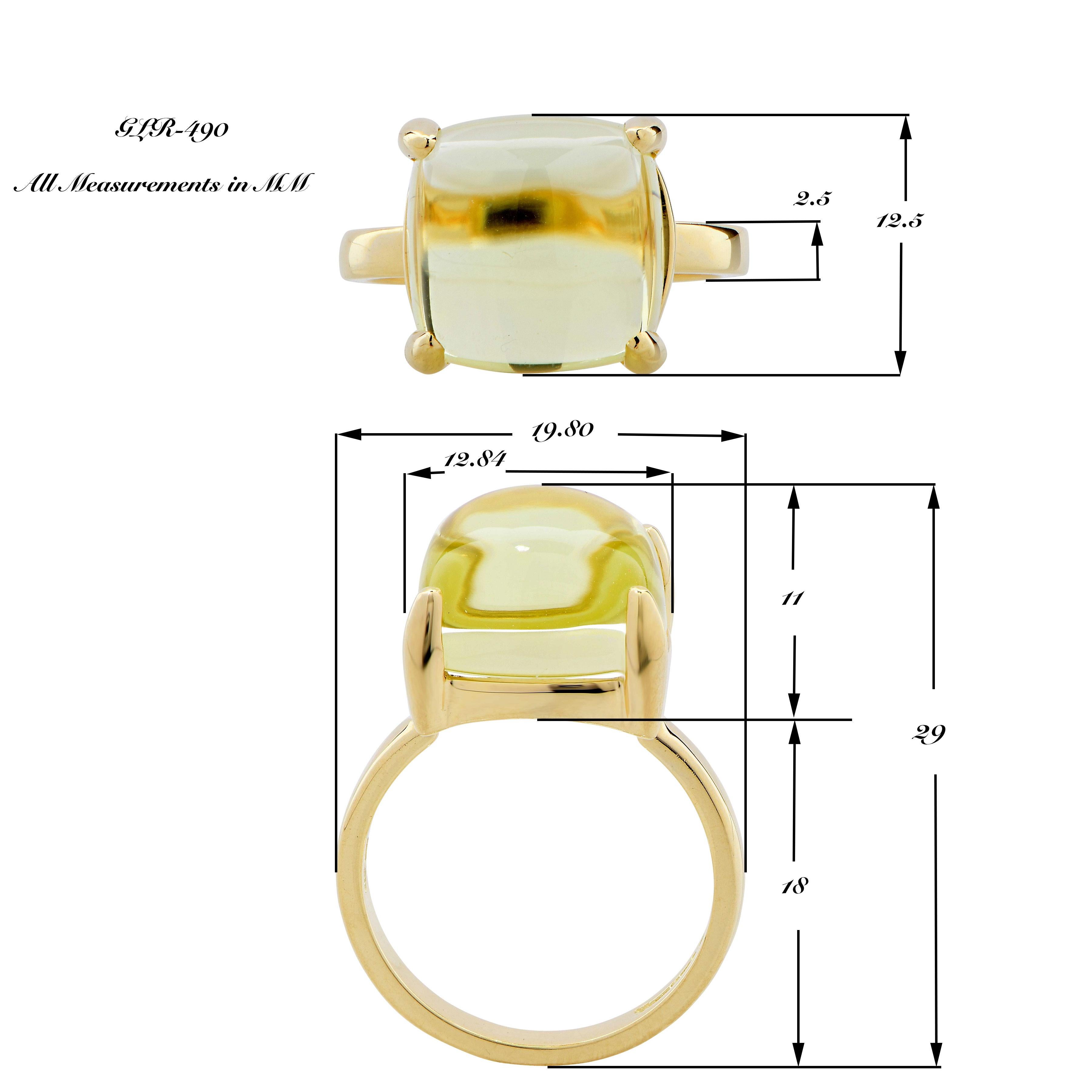 Tiffany & Co. Paloma Picasso Sugar Stacks Citrine 18 Karat Yellow Gold Ring In Excellent Condition In Bay Harbor Islands, FL