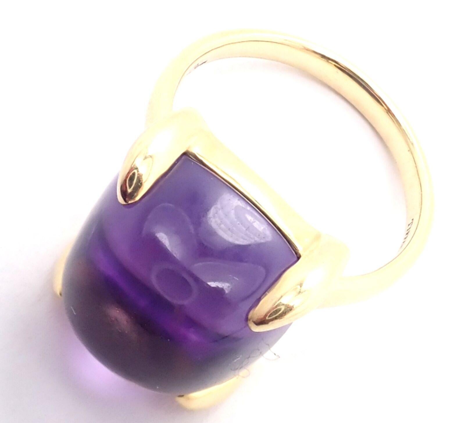 Tiffany & Co. Paloma Picasso Sugar Stacks Large Amethyst Yellow Gold Ring In Excellent Condition In Holland, PA