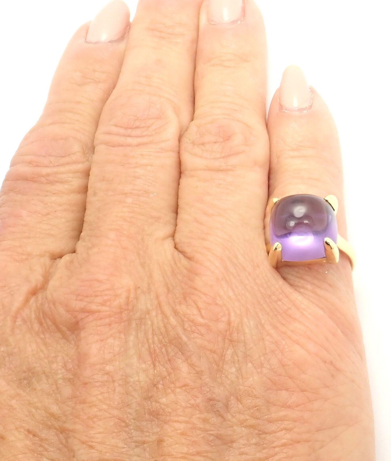 Tiffany & Co. Paloma Picasso Sugar Stacks Large Amethyst Yellow Gold Ring 2