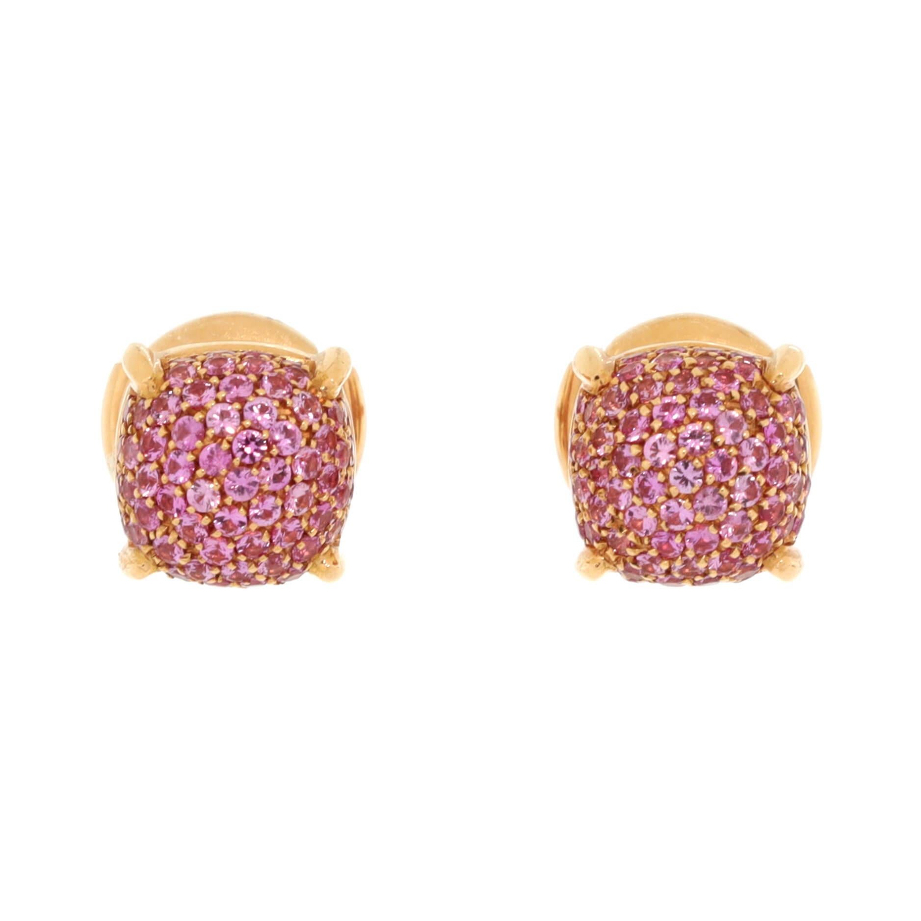 Condition: Excellent. Faint wear throughout.
Accessories: No Accessories
Measurements: Height/Length: 7.20 mm, Width: 7.20 mm
Designer: Tiffany & Co.
Model: Paloma Picasso Sugar Stacks Stud Earrings 18K Rose Gold with Pink Sapphires
Exterior Color: