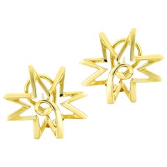 Tiffany & Co. Paloma Picasso Sun Star Earrings in 18 Karat Yellow Gold