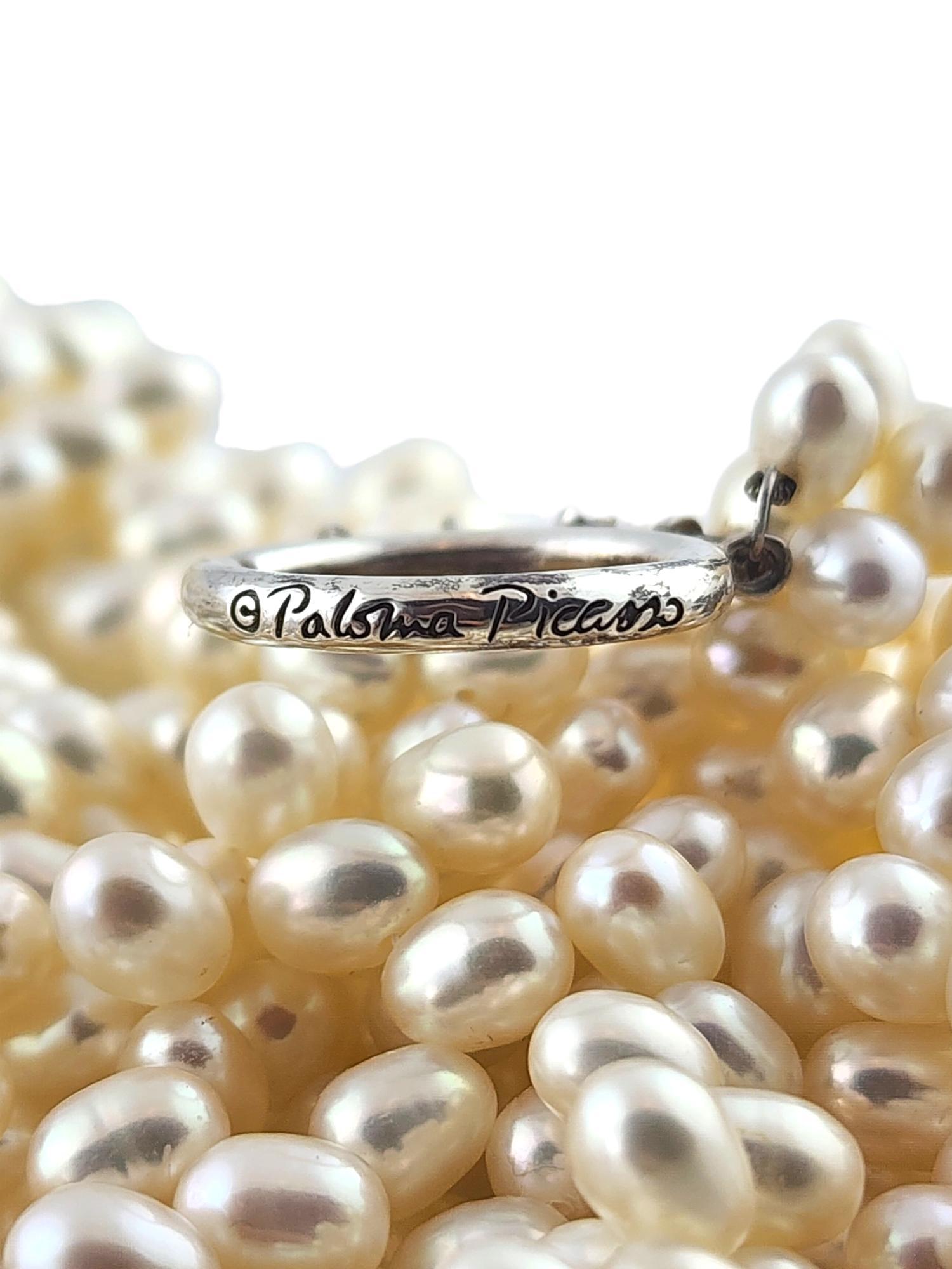 Women's Tiffany & Co Paloma Picasso Torsade Sterling  8 Strand Pearl Necklace #19093