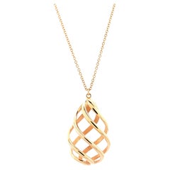 Tiffany & Co. Paloma Picasso Venezia Luce Pendant Necklace 18k Rose Gold