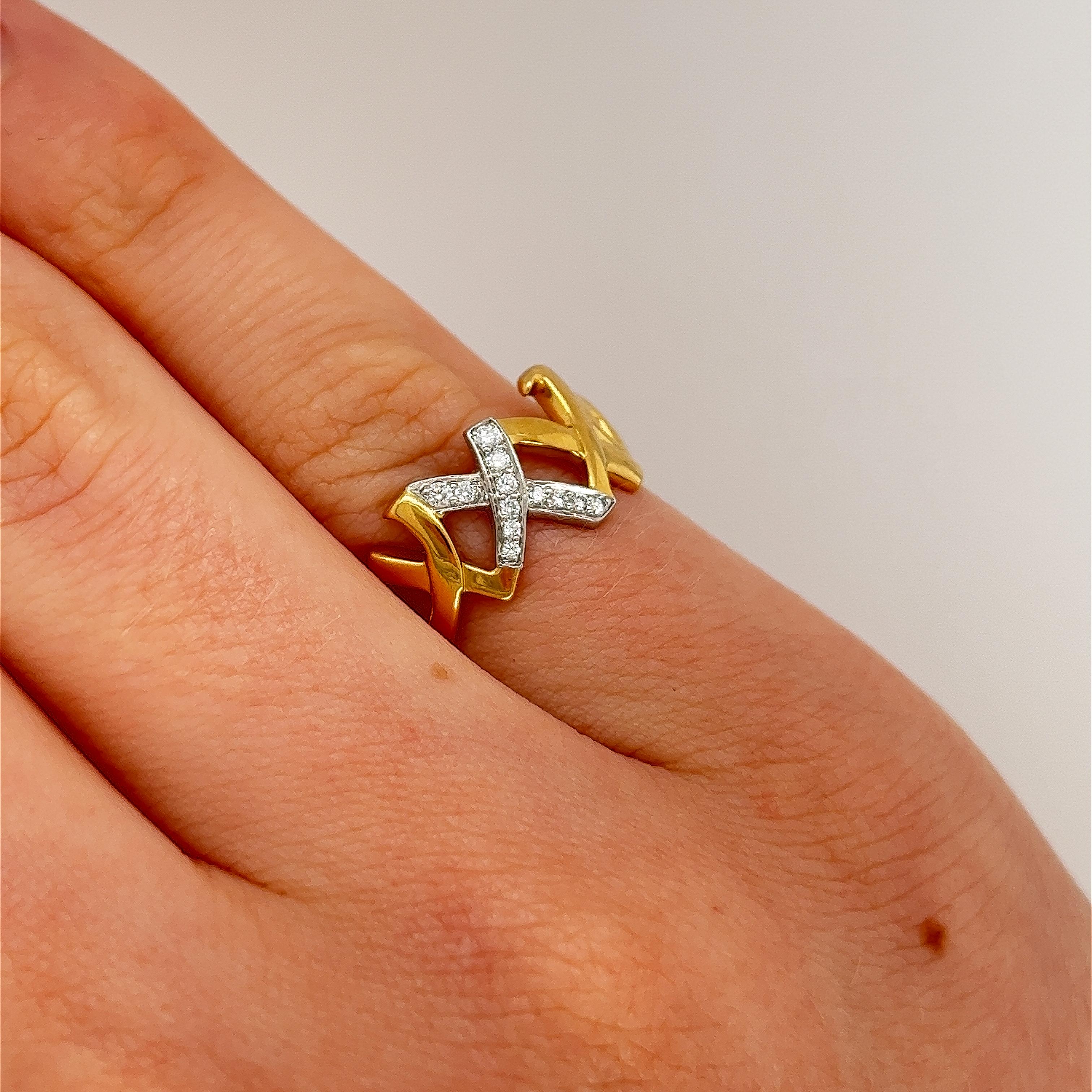 Tiffany & Co Paloma Picasso Vintage Diamantring aus 18 Karat Gelbgold mit Vintage-Diamantbesatz 3