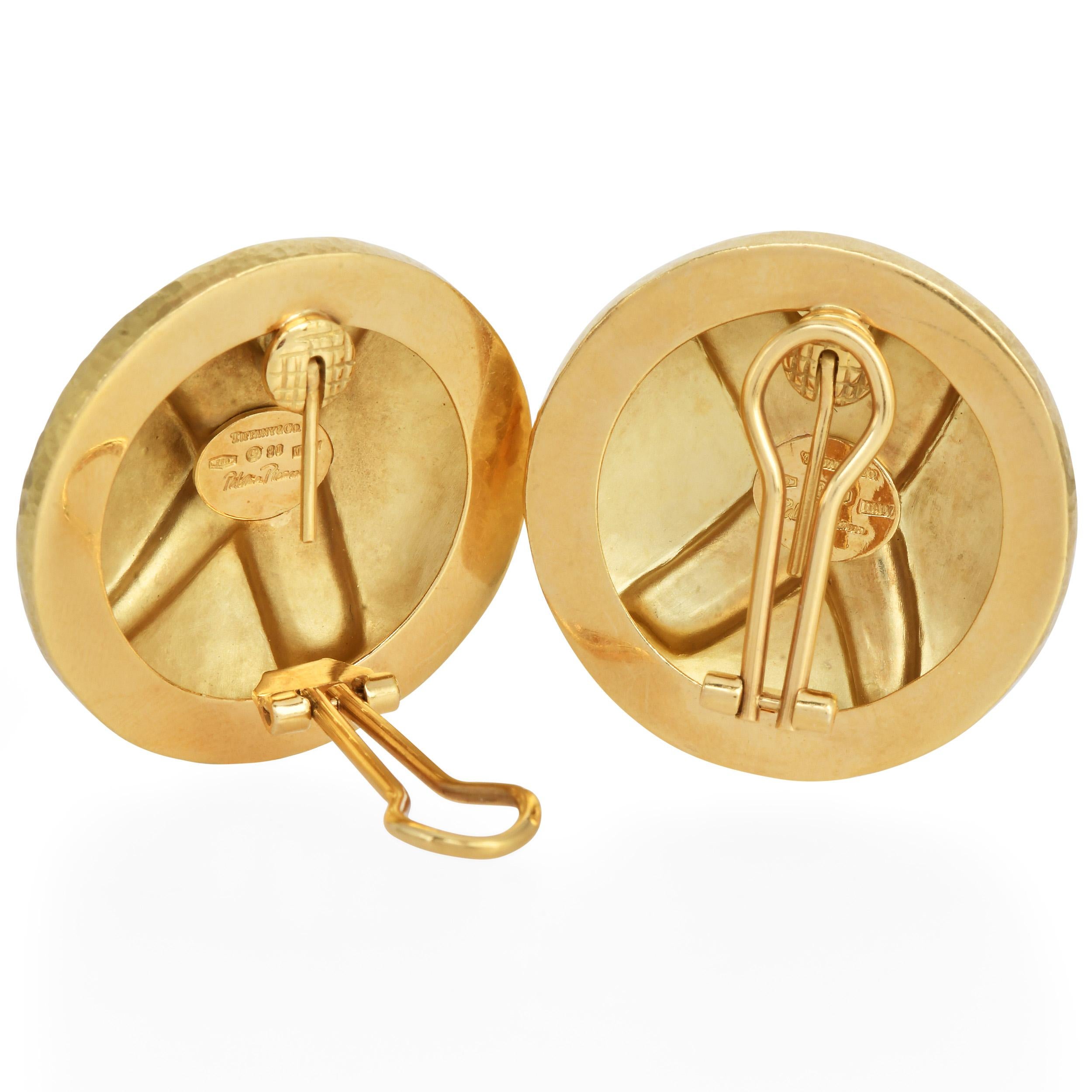 Tiffany & Co. Paloma Picasso Vintage Gold X Ohrclips Ohrringe im Zustand „Hervorragend“ im Angebot in Miami, FL