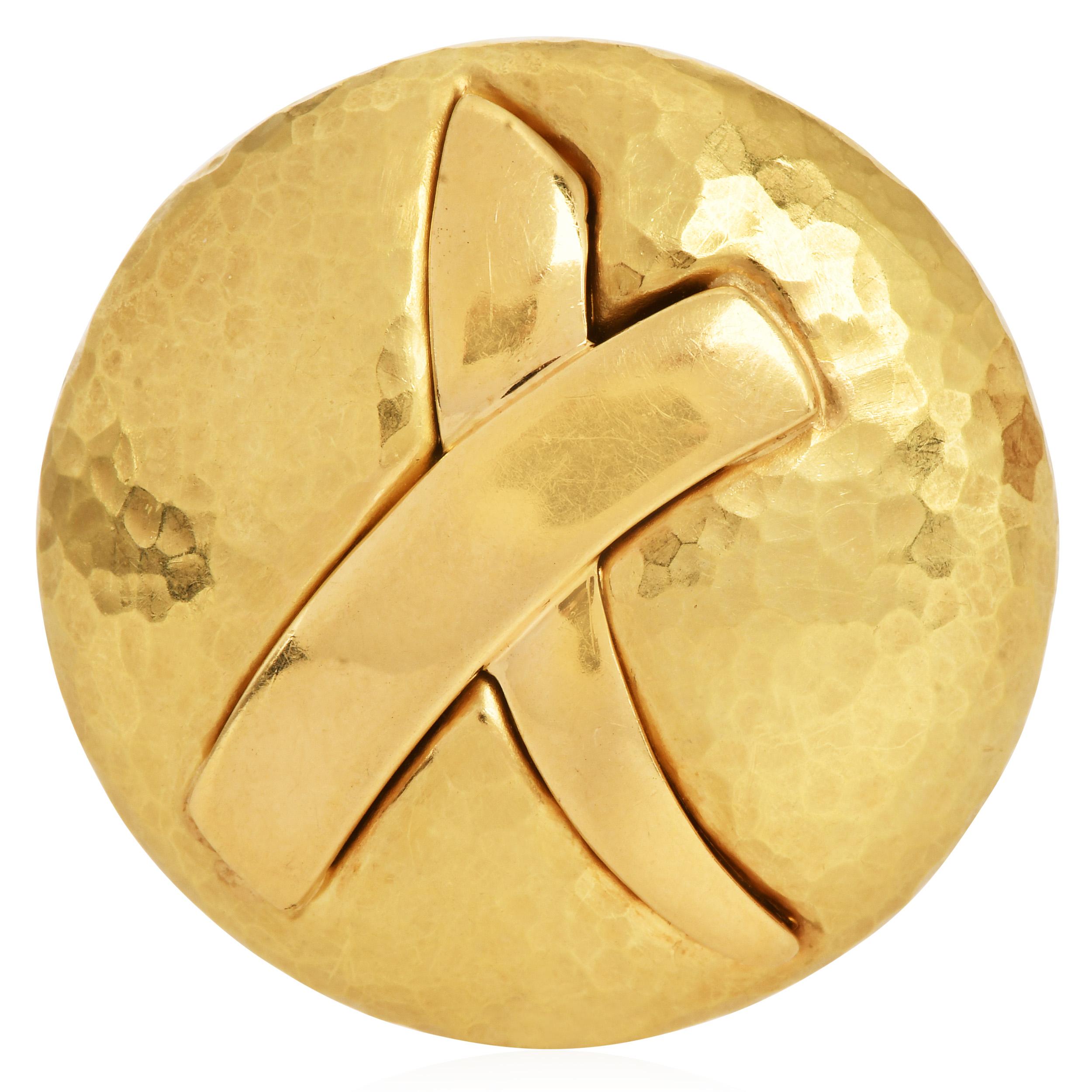 Tiffany & Co. Paloma Picasso Vintage Gold X Ohrclips Ohrringe Damen im Angebot