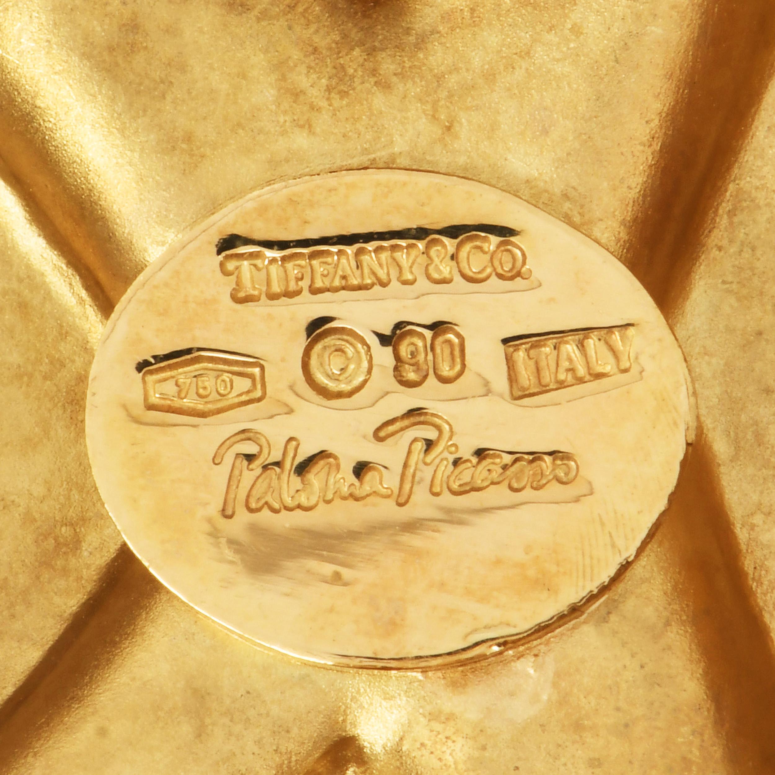 Tiffany & Co. Paloma Picasso Vintage Gold X Ohrclips Ohrringe im Angebot 3