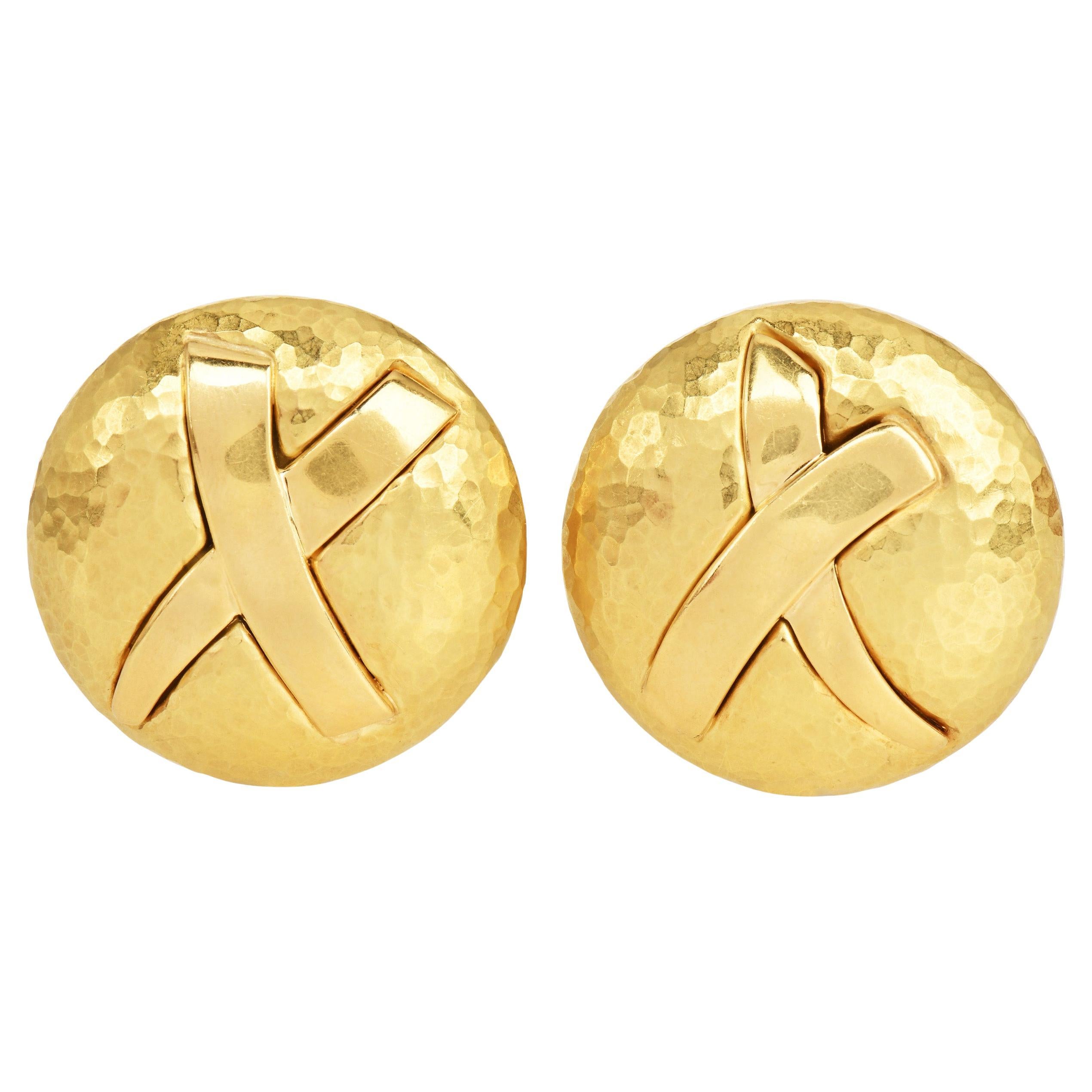 Tiffany
Co. Paloma Picasso Vintage Gold X Ohrclips Ohrringe