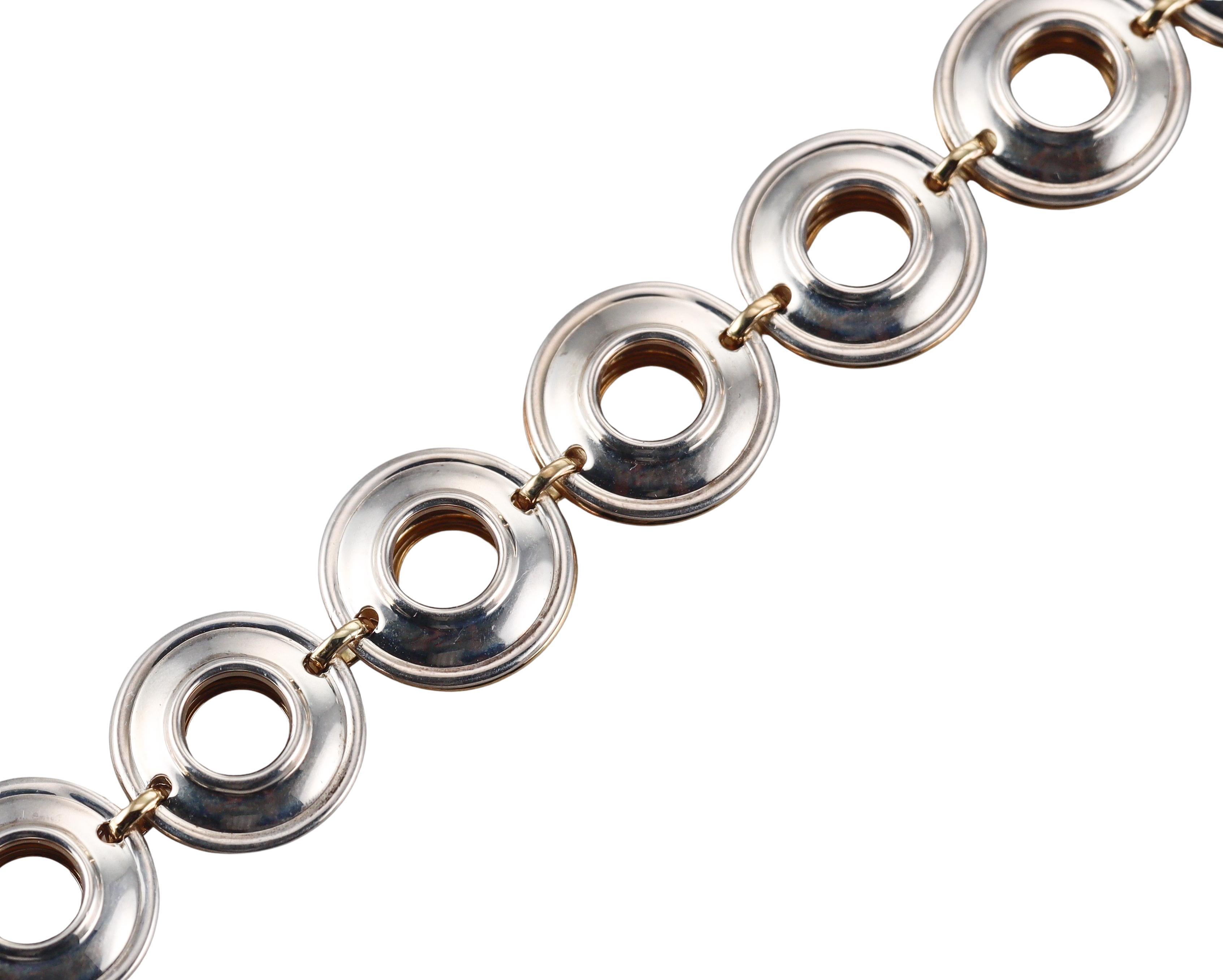 Tiffany & Co Paloma Picasso Vintage Reversible Gold Silver Link Bracelet en vente 2