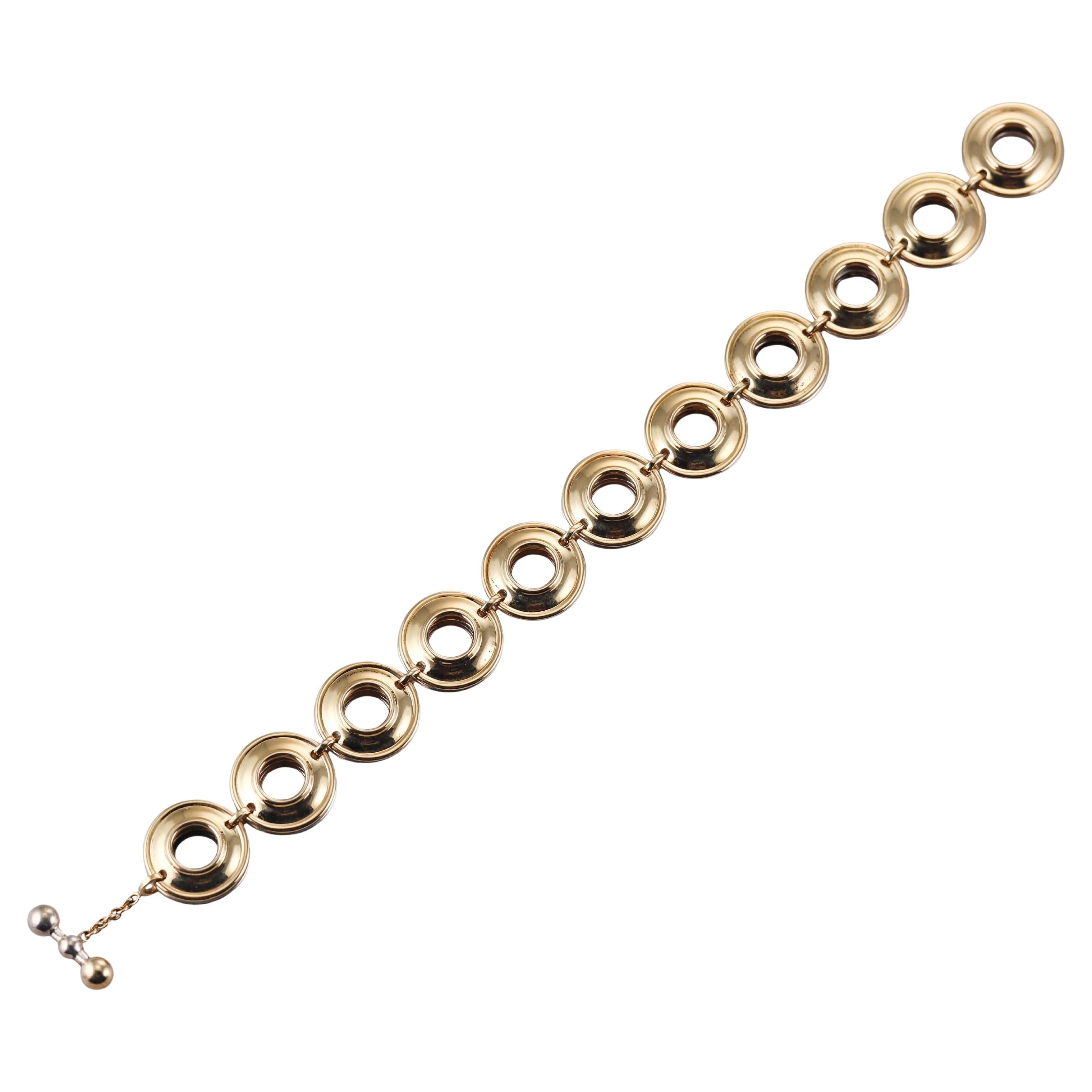 Tiffany & Co. Paloma Picasso for Tiffany & Co. Bracciale vintage reversibile con maglie in oro e argento.