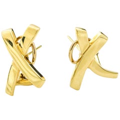 Tiffany & Co. Paloma Picasso X Earrings in 18 Karat Yellow Gold