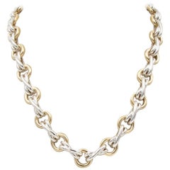 Tiffany & Co. Paloma Picasso XO Necklace, 18 Karat Yellow Gold and Silver