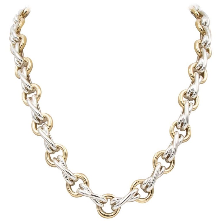 Tiffany and Paloma Picasso XO Necklace, 18 Karat Yellow Gold