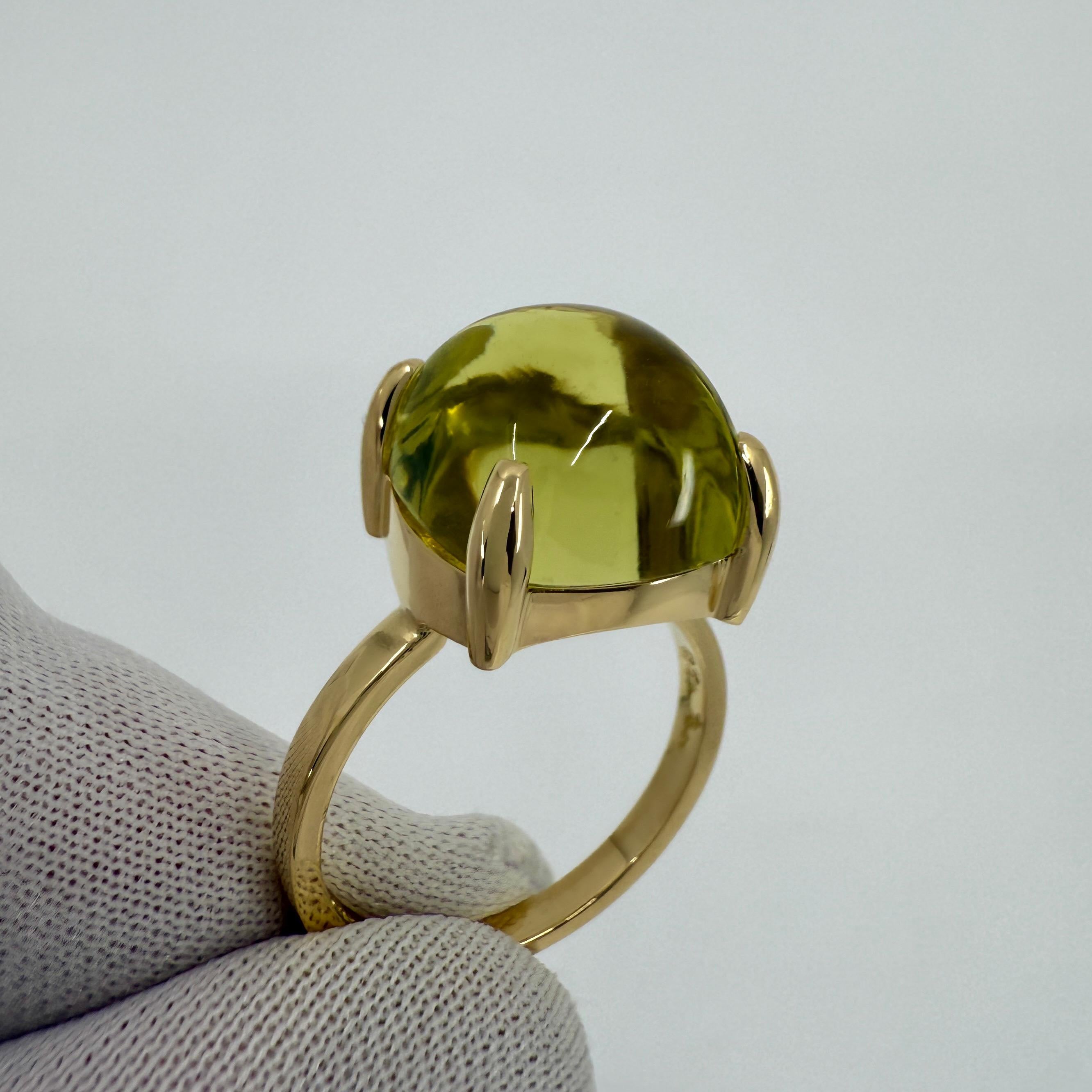 Tiffany & Co Paloma Picasso Yellow Citrine Lemon Quartz Sugarstack 18k Gold Ring 5