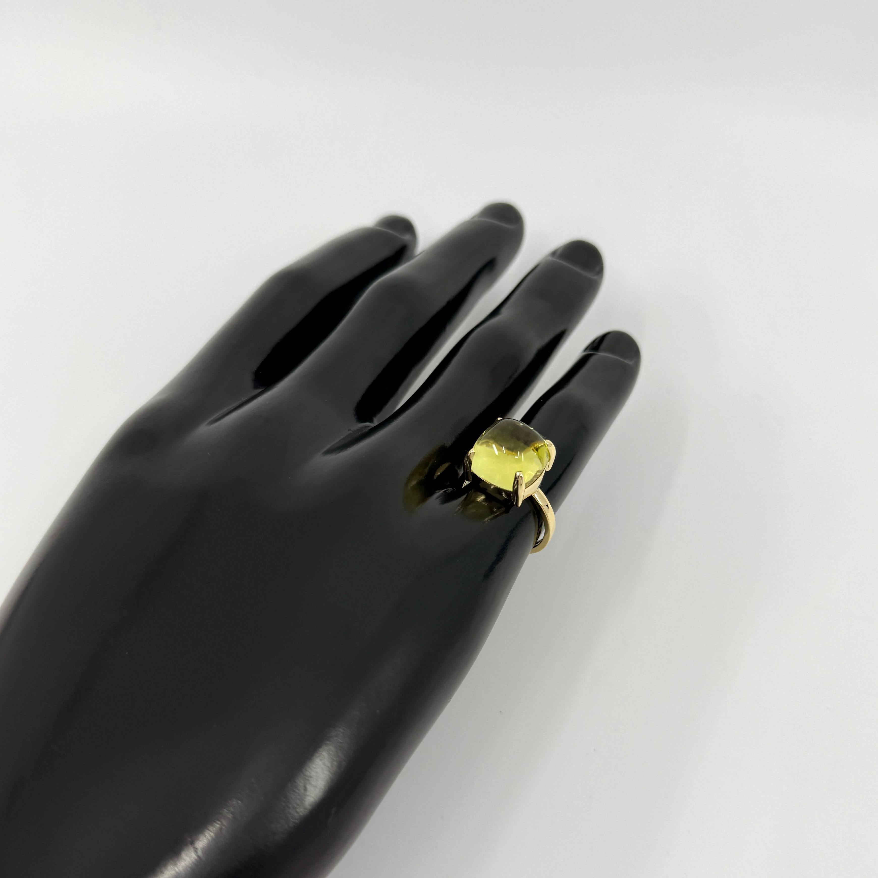 Tiffany & Co Paloma Picasso Yellow Citrine Lemon Quartz Sugarstack 18k Gold Ring 1