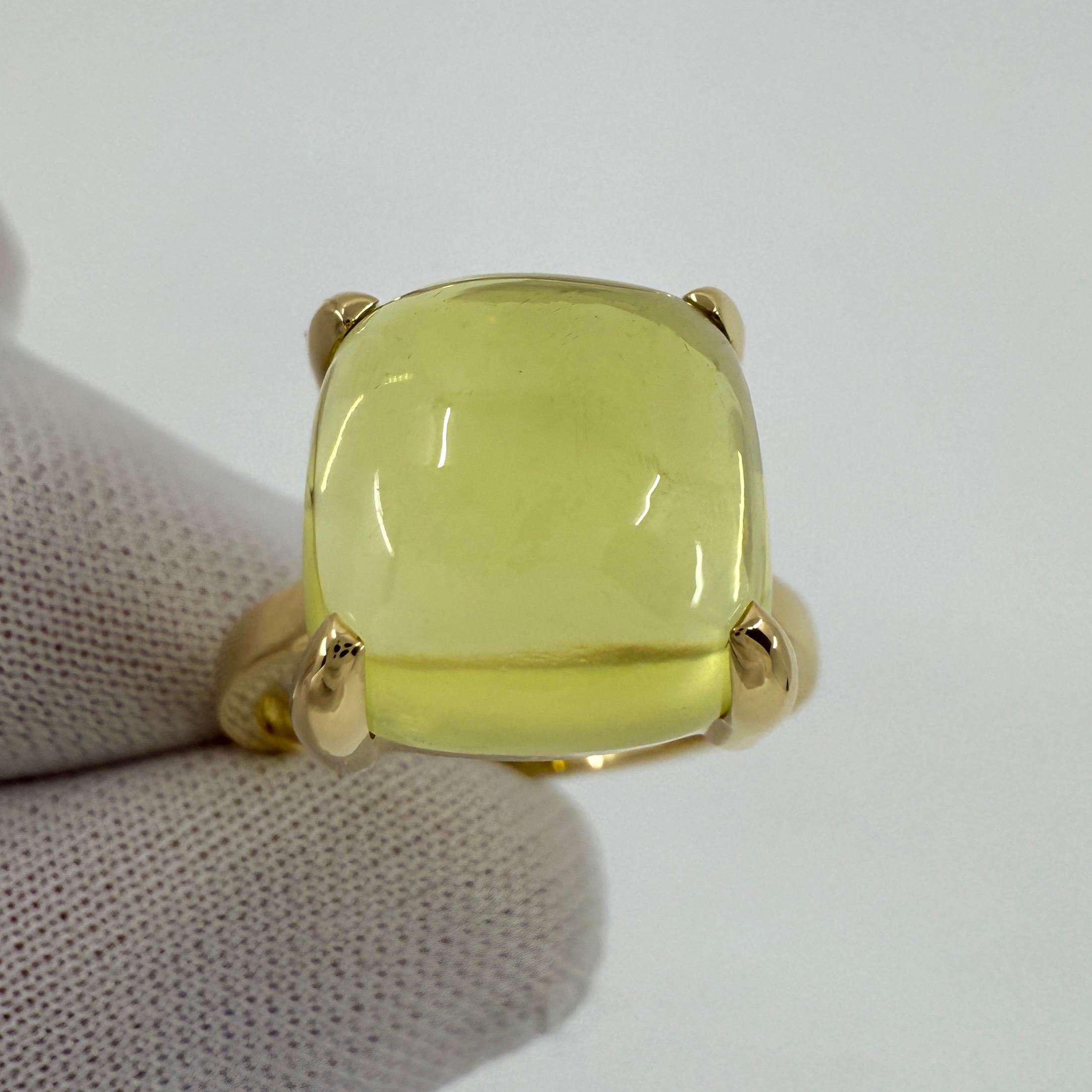 Tiffany & Co Paloma Picasso Yellow Citrine Lemon Quartz Sugarstack 18k Gold Ring 2