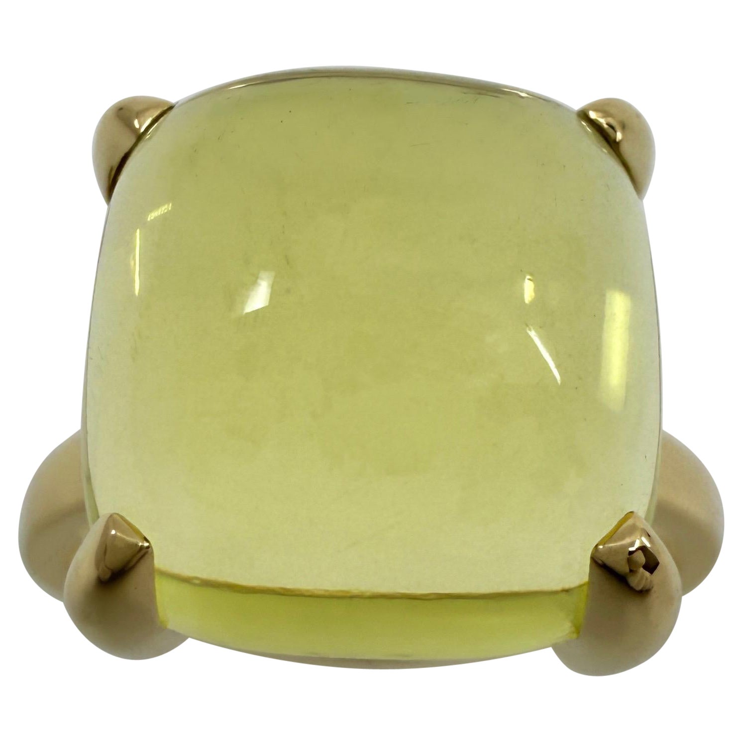 Tiffany & Co Paloma Picasso Yellow Citrine Lemon Quartz Sugarstack 18k Gold Ring