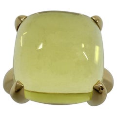 Tiffany & Co Paloma Picasso Yellow Citrine Lemon Quartz Sugarstack 18k Gold Ring