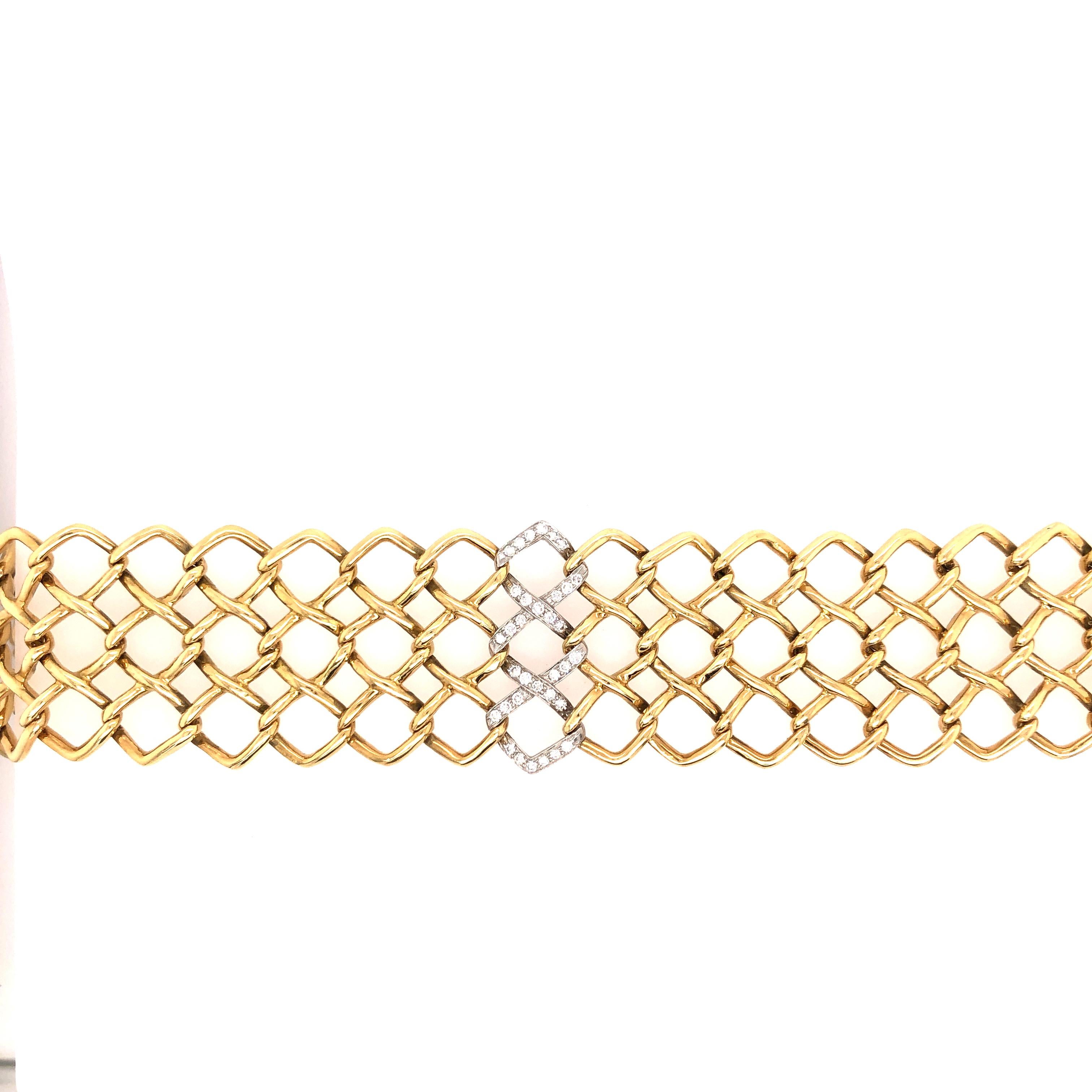 Contemporary Tiffany & Co. Paloma Picasso Yellow Gold and Platinum Diamond Choker