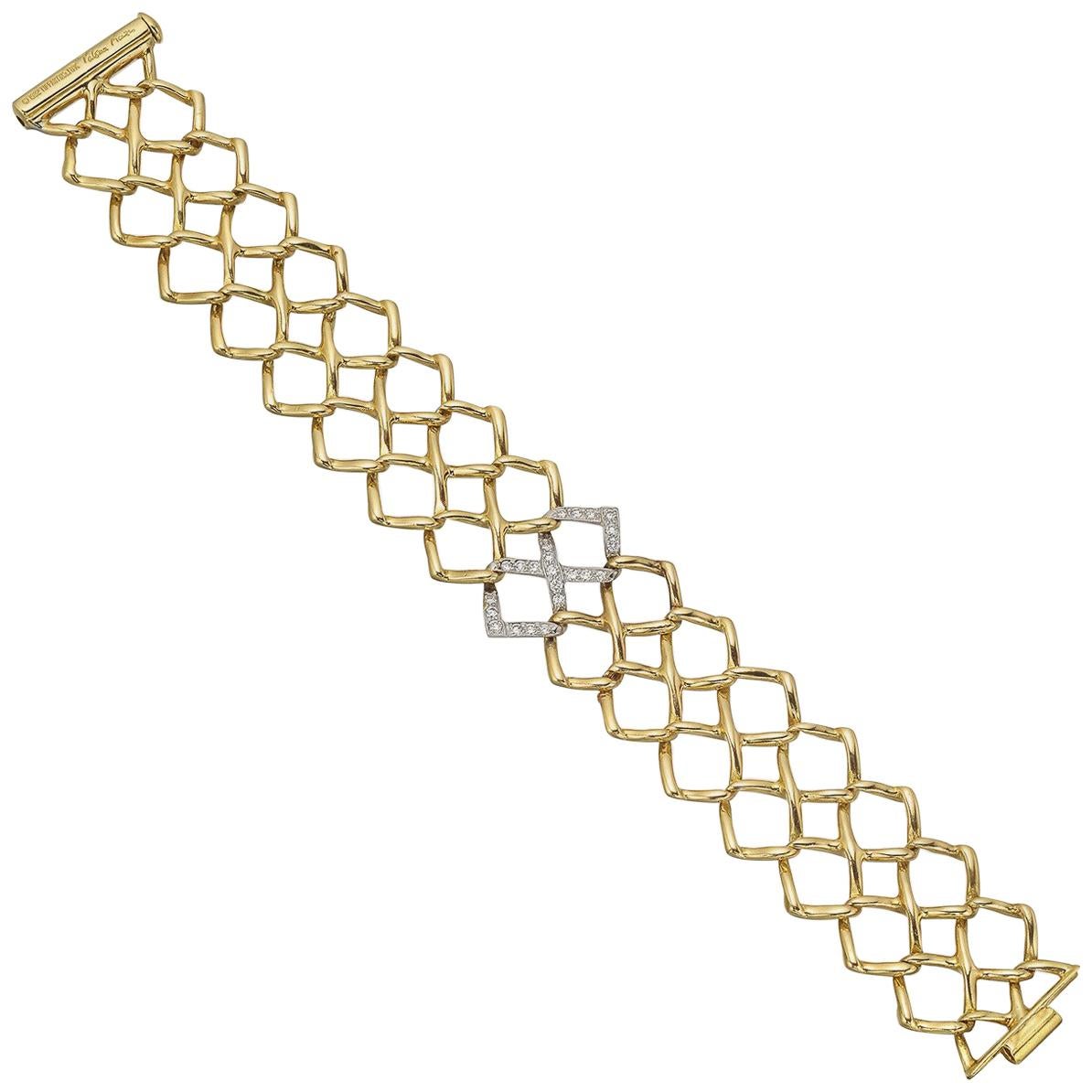 Tiffany & Co. Paloma Picasso Yellow Gold Diamond Bracelet